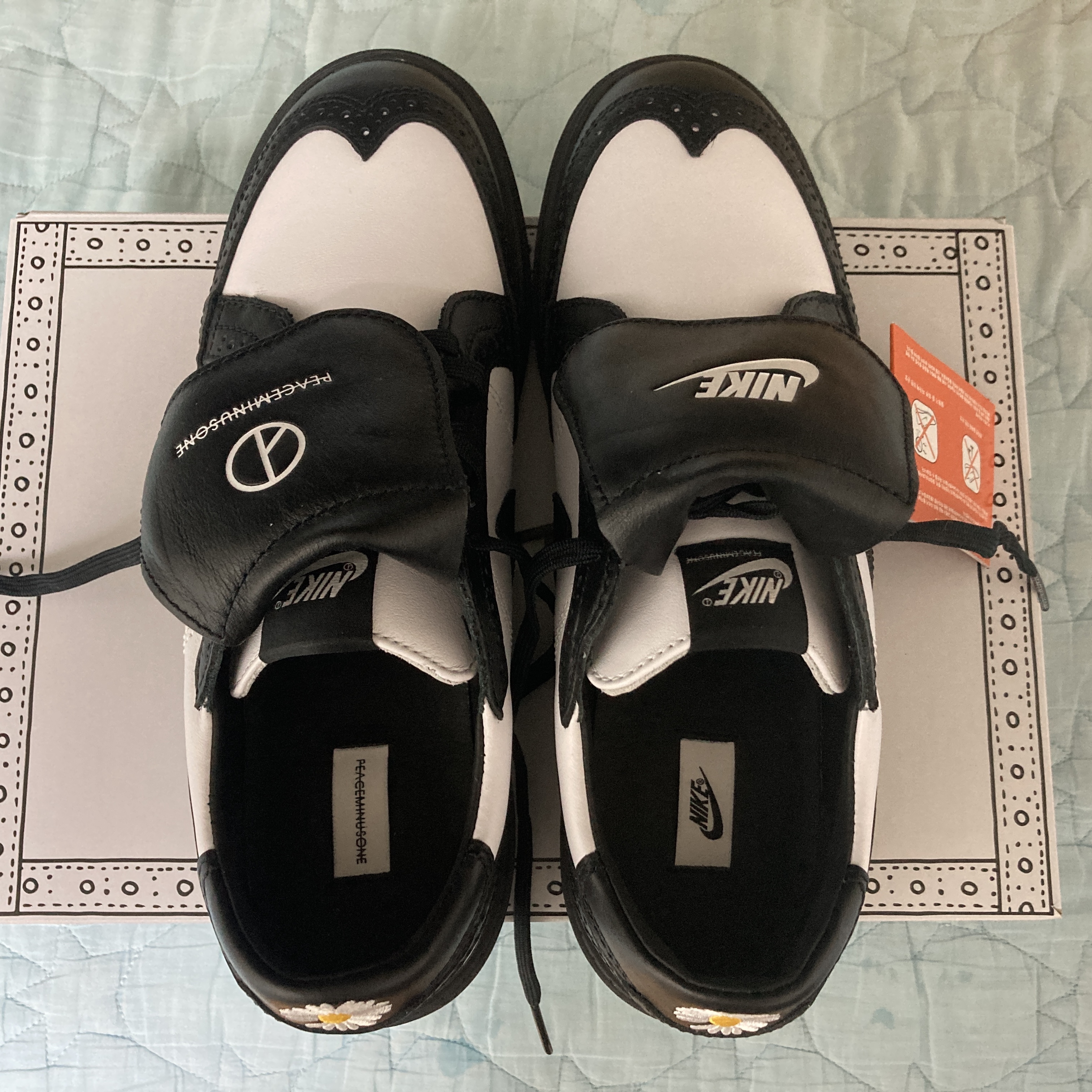 Nike x Peaceminusone Kwondo1 Black and White 착용 스타일