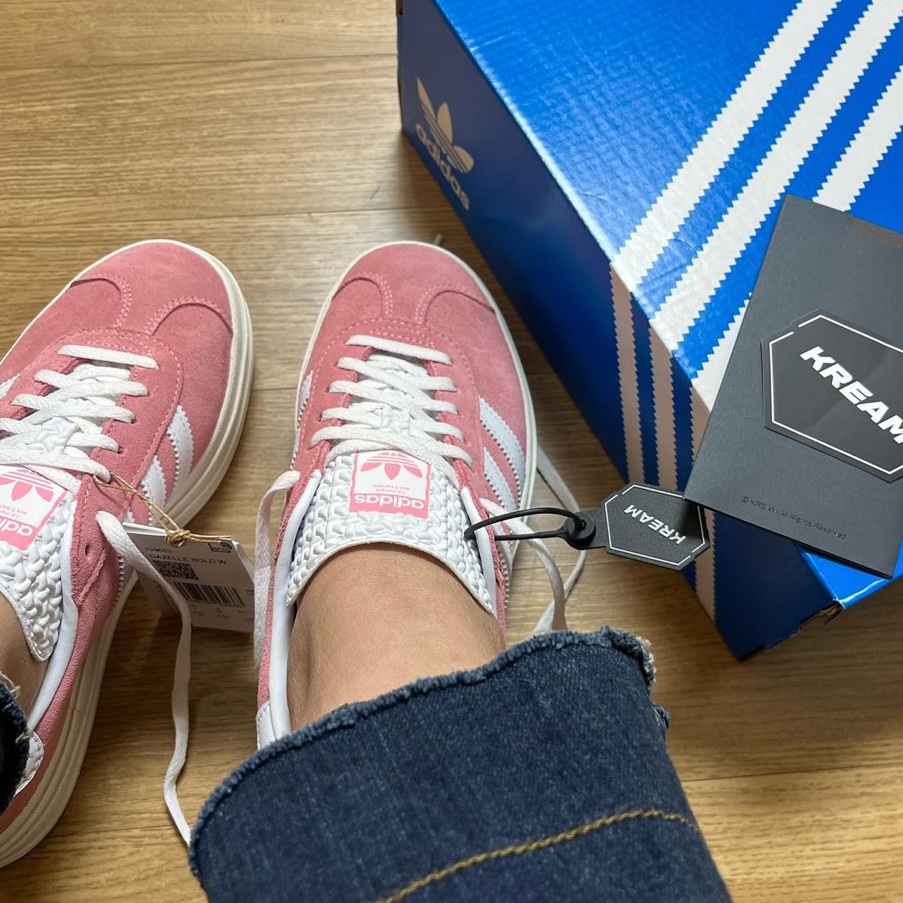 (W) Adidas Gazelle Bold Super Pop 착용 스타일