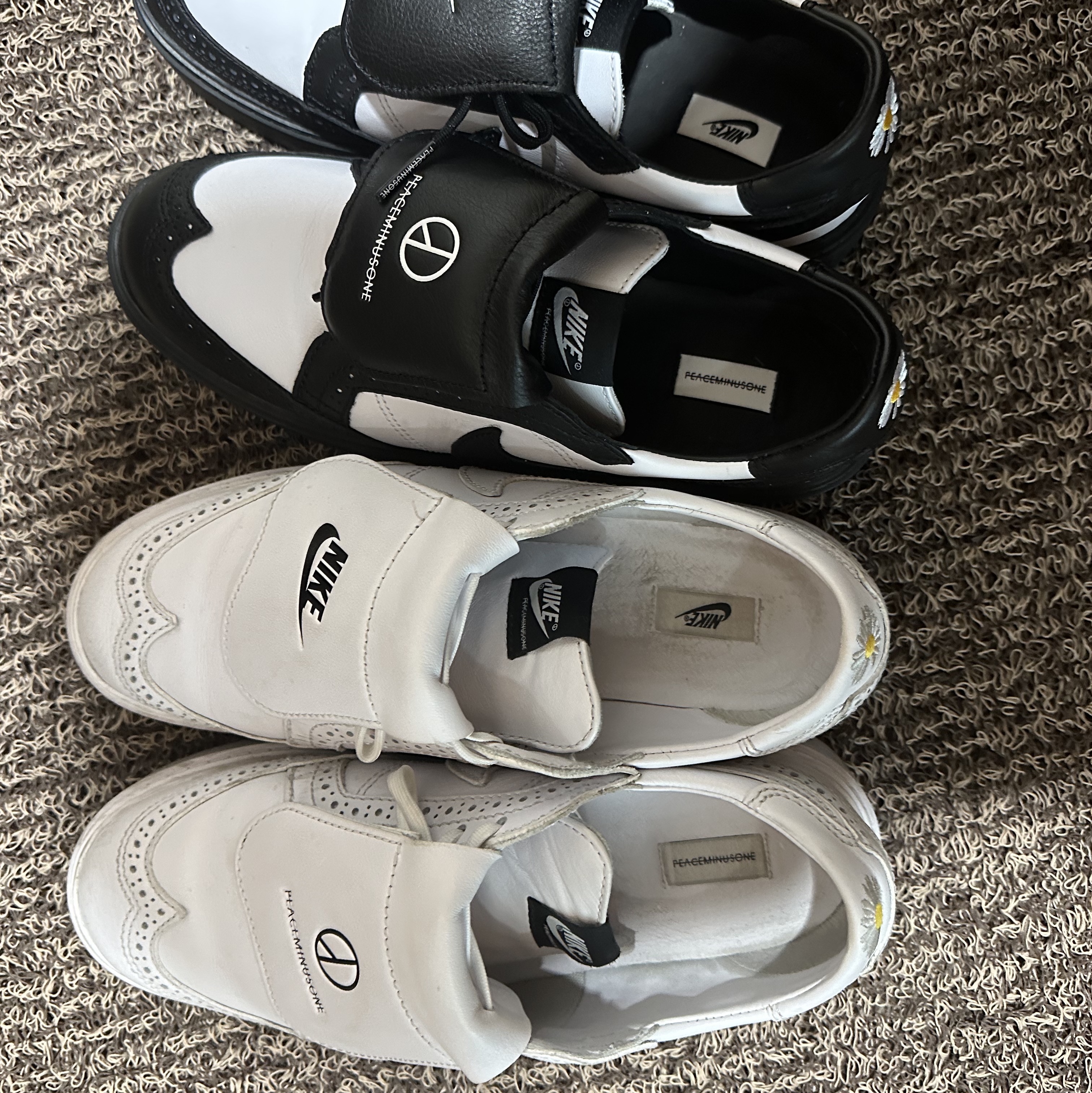 Nike x Peaceminusone Kwondo1 White, Nike x Peaceminusone Kwondo1 Black and White 착용 스타일