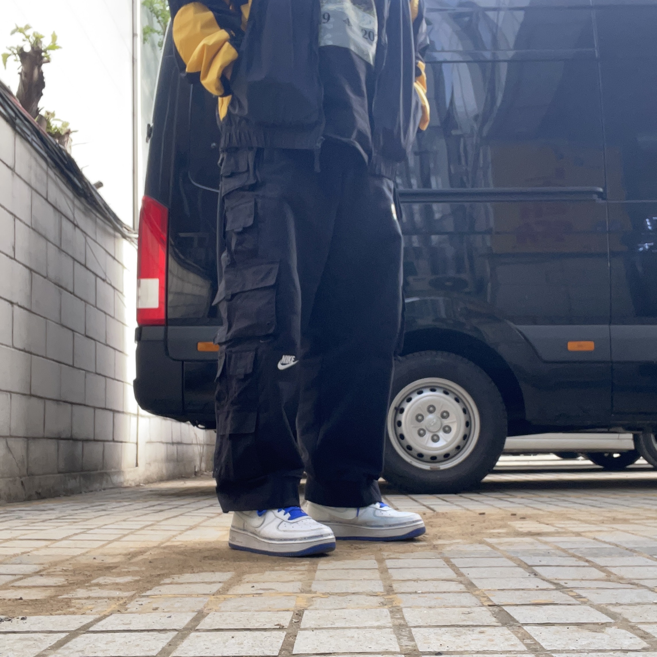 Nike x Peaceminusone Wide Pants Black (DR0096-010), Nike x Uninterrupted Air Force 1 Low QS More Than 착용 스타일 - 2