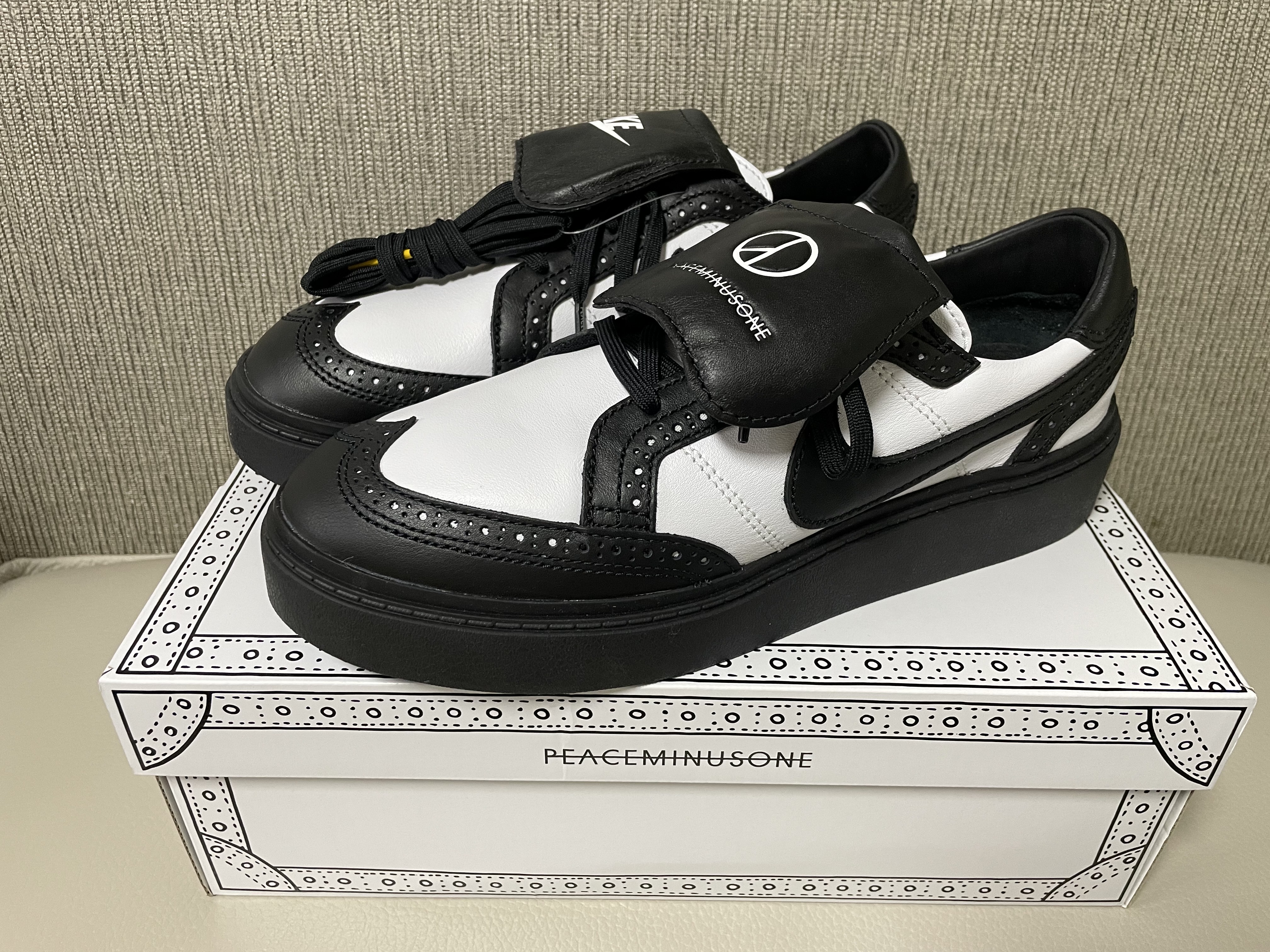 Nike x Peaceminusone Kwondo1 Black and White 착용 스타일