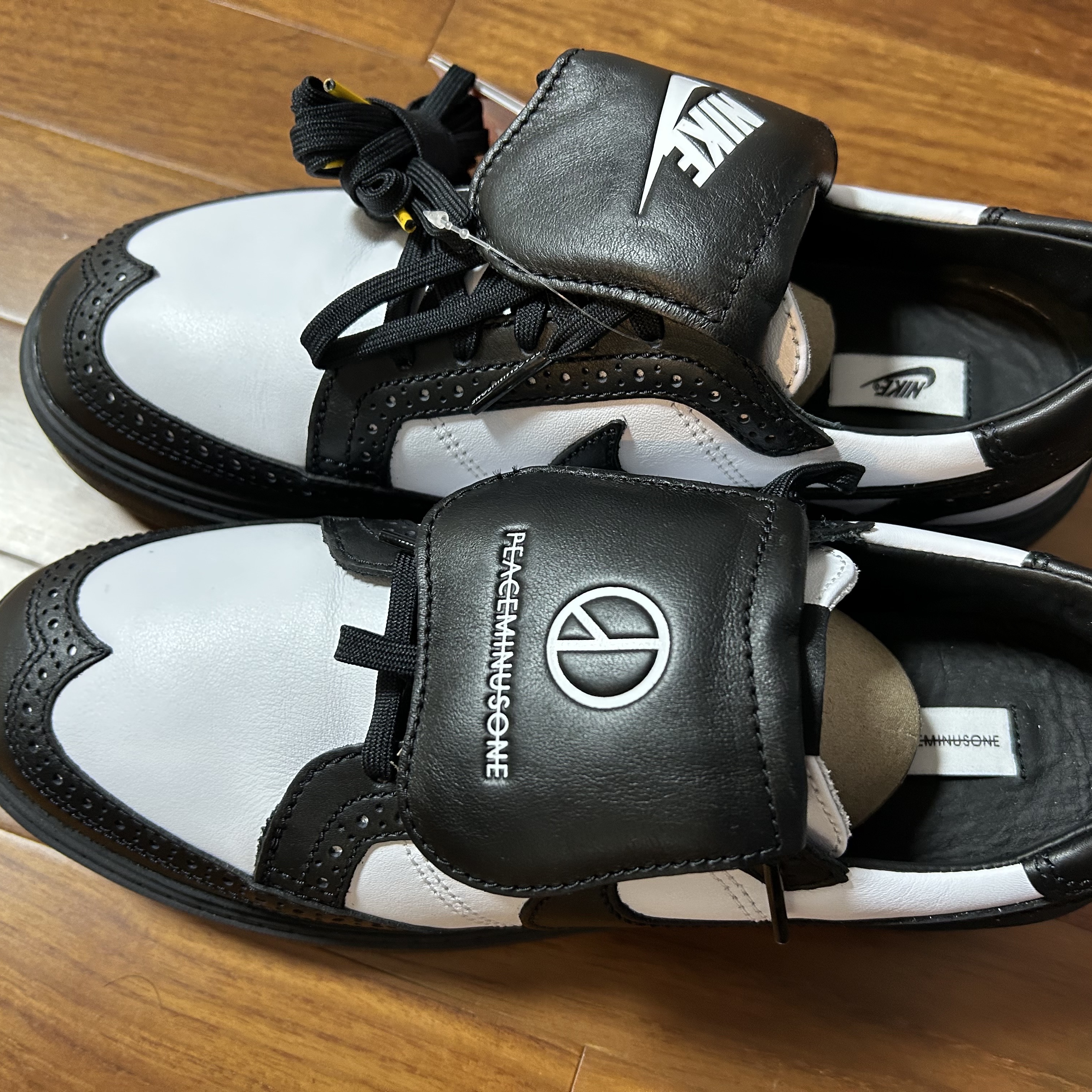 Nike x Peaceminusone Kwondo1 Black and White 착용 스타일