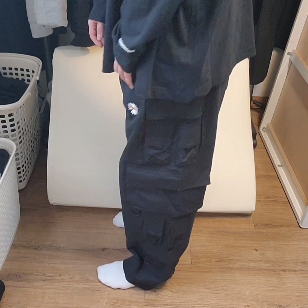 Nike x Peaceminusone LS T-Shirt Black (DR0098-010), Nike x Peaceminusone Wide Pants Black (DR0096-010) 착용 스타일 - 4