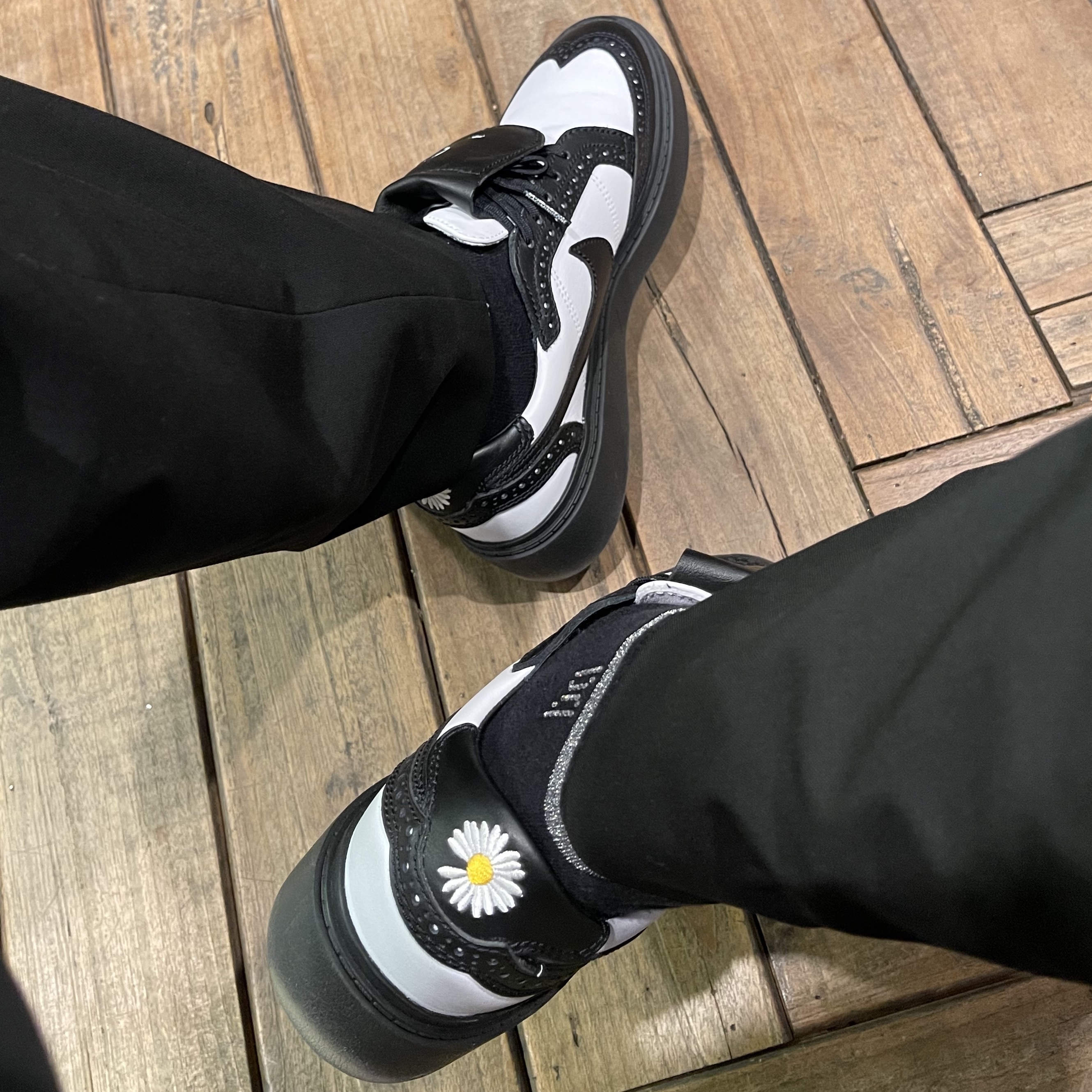 Nike x Peaceminusone Kwondo1 Black and White 착용 스타일