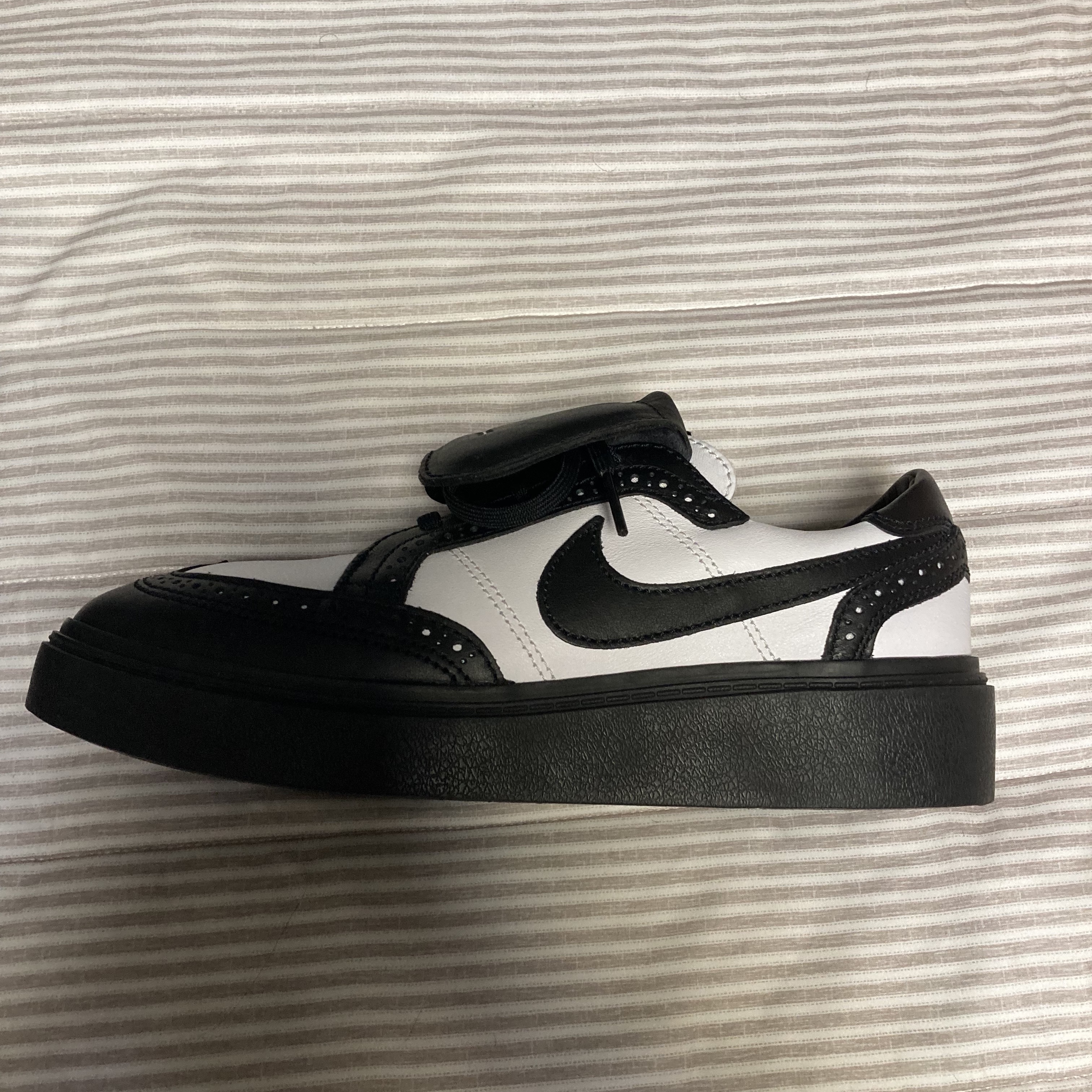 Nike x Peaceminusone Kwondo1 Black and White 착용 스타일 - 2
