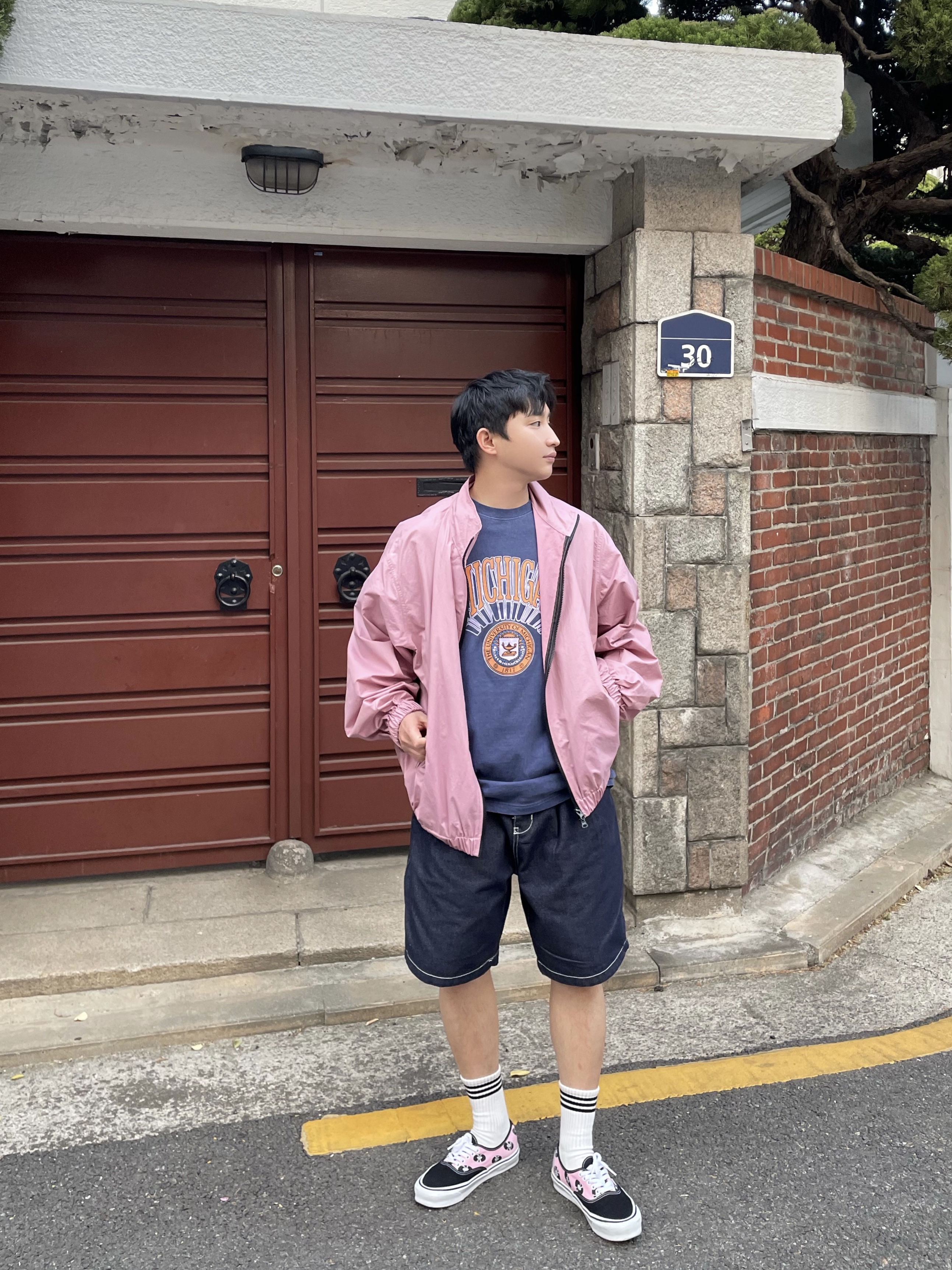 Vans Vault x Wacko Maria OG Authentic LX Pink 착용 스타일 - 1