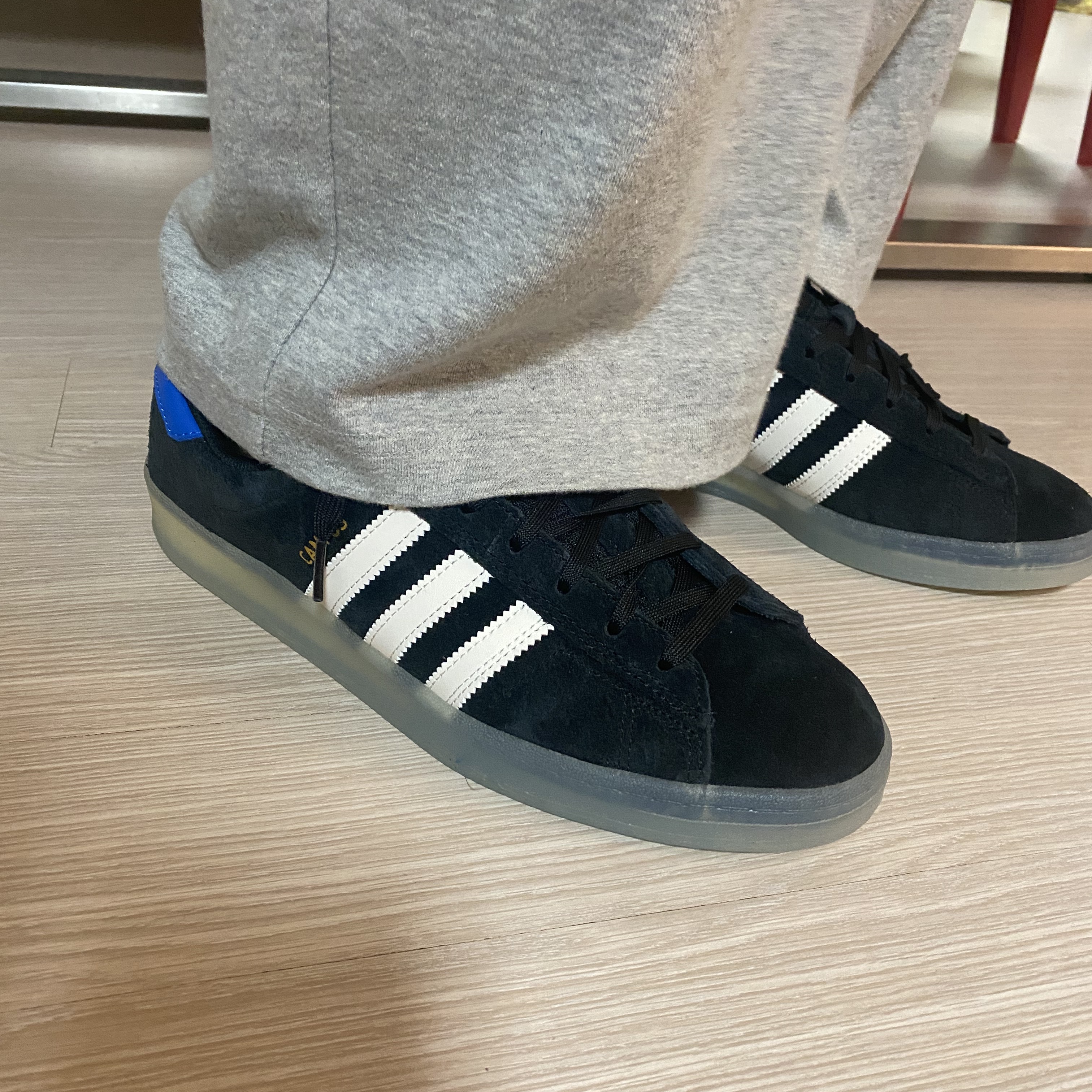 Adidas x Maxallure Skateboards Campus ADV Core Black Cloud White 착용 스타일