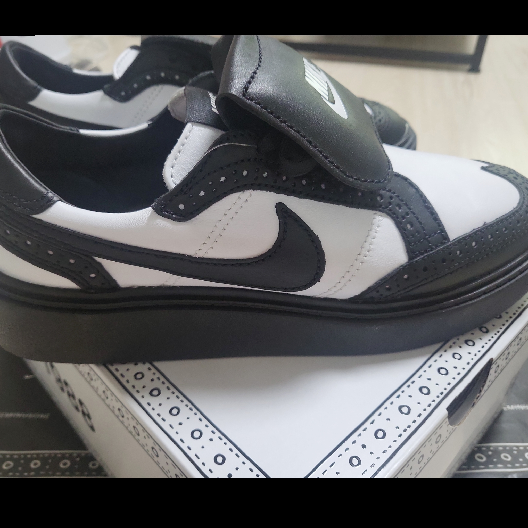 Nike x Peaceminusone Kwondo1 Black and White 착용 스타일 - 3