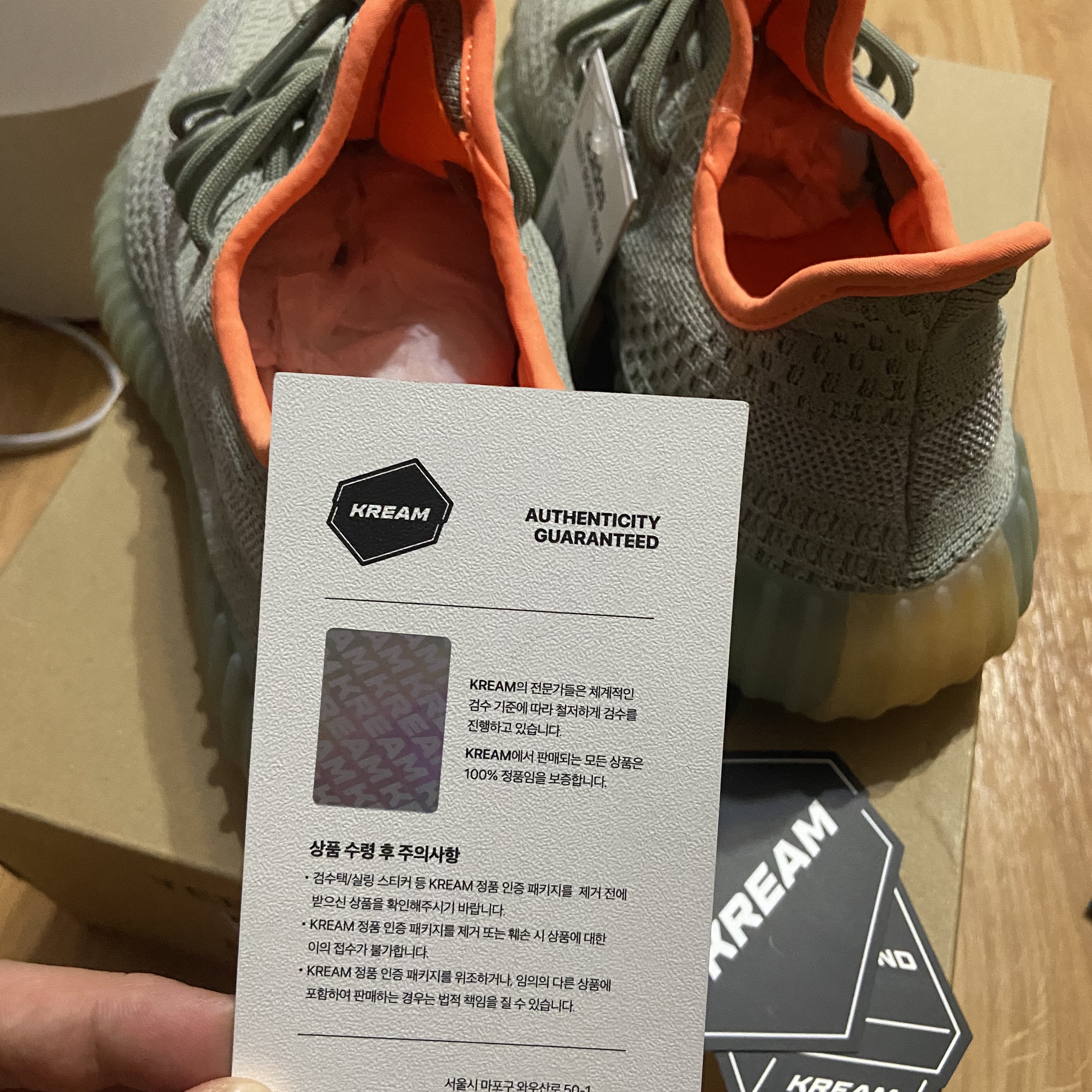 Adidas Yeezy Boost 350 V2 Desert Sage 착용 스타일 - 1