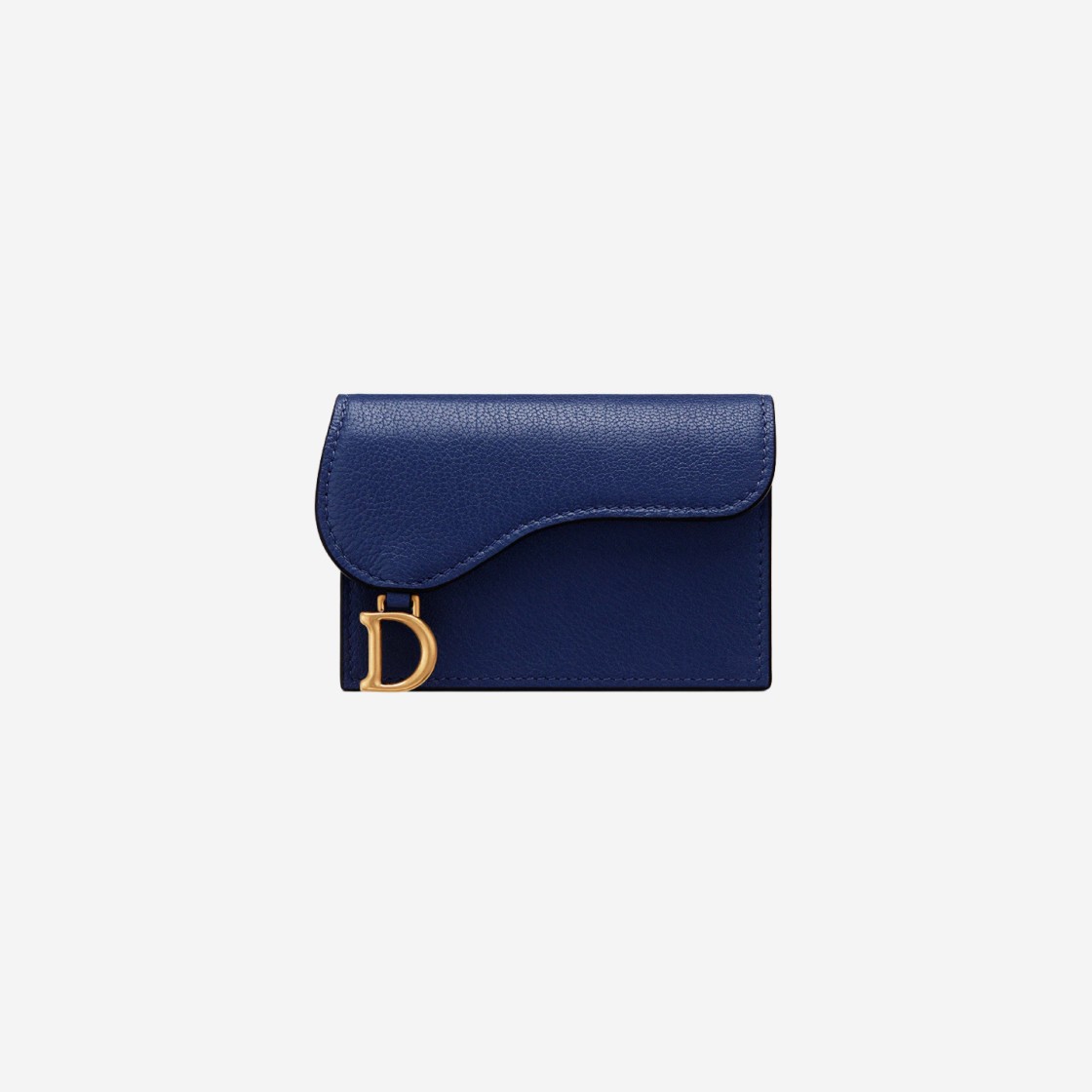 Dior Goatskin Saddle Flap Card Holder Royal Blue 상세 이미지 1