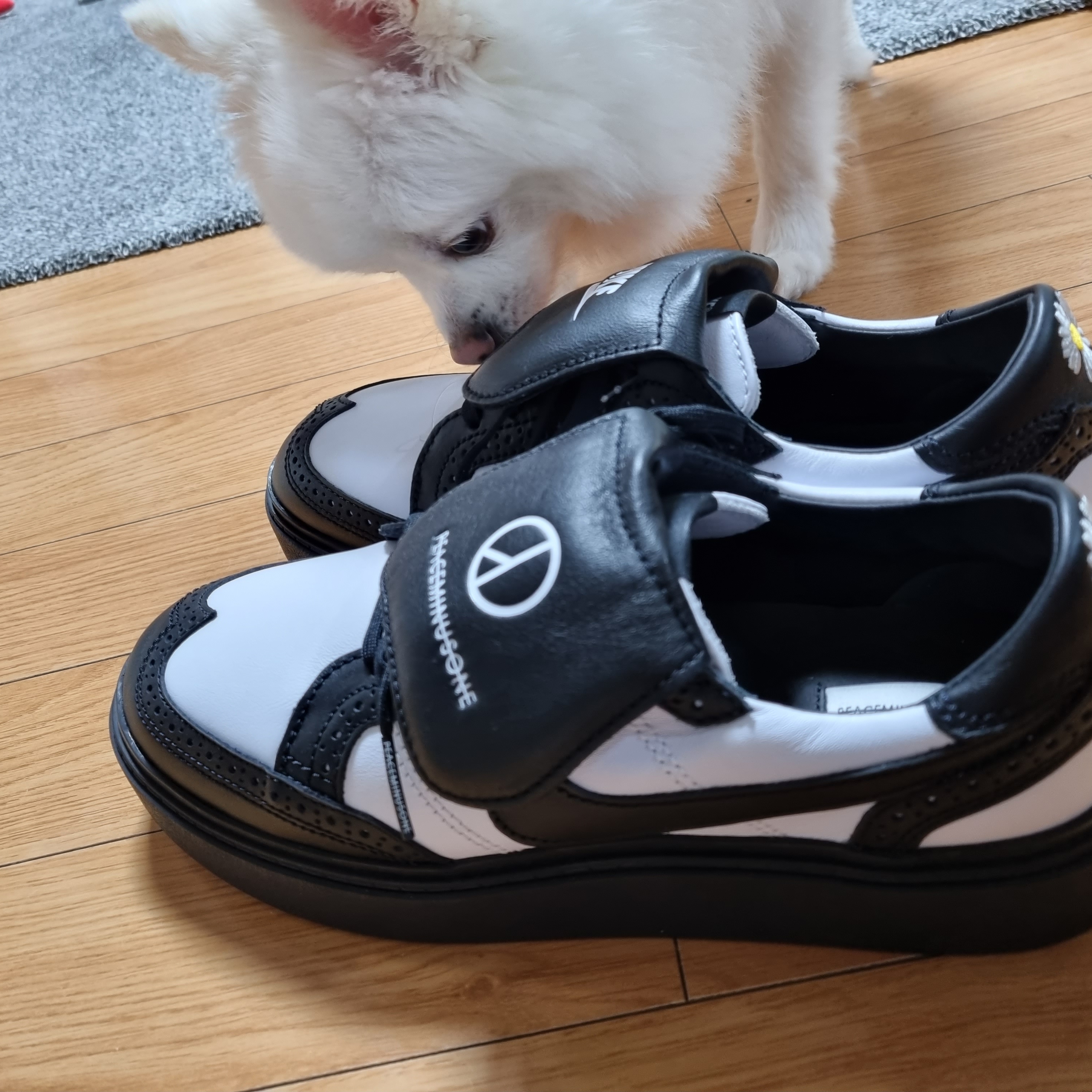 Nike x Peaceminusone Kwondo1 Black and White 착용 스타일 - 2