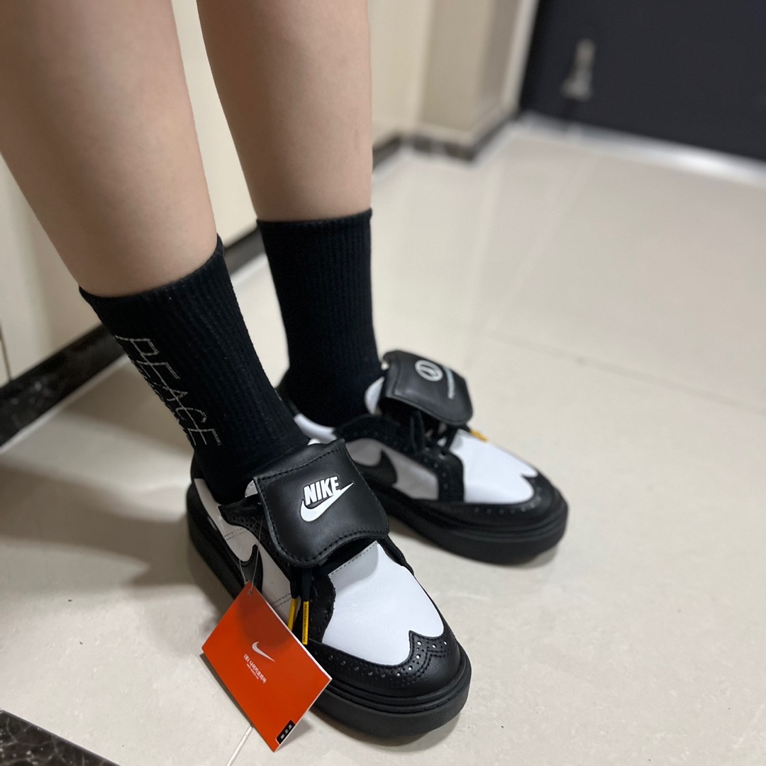 Nike x Peaceminusone Kwondo1 Black and White 착용 스타일 - 5