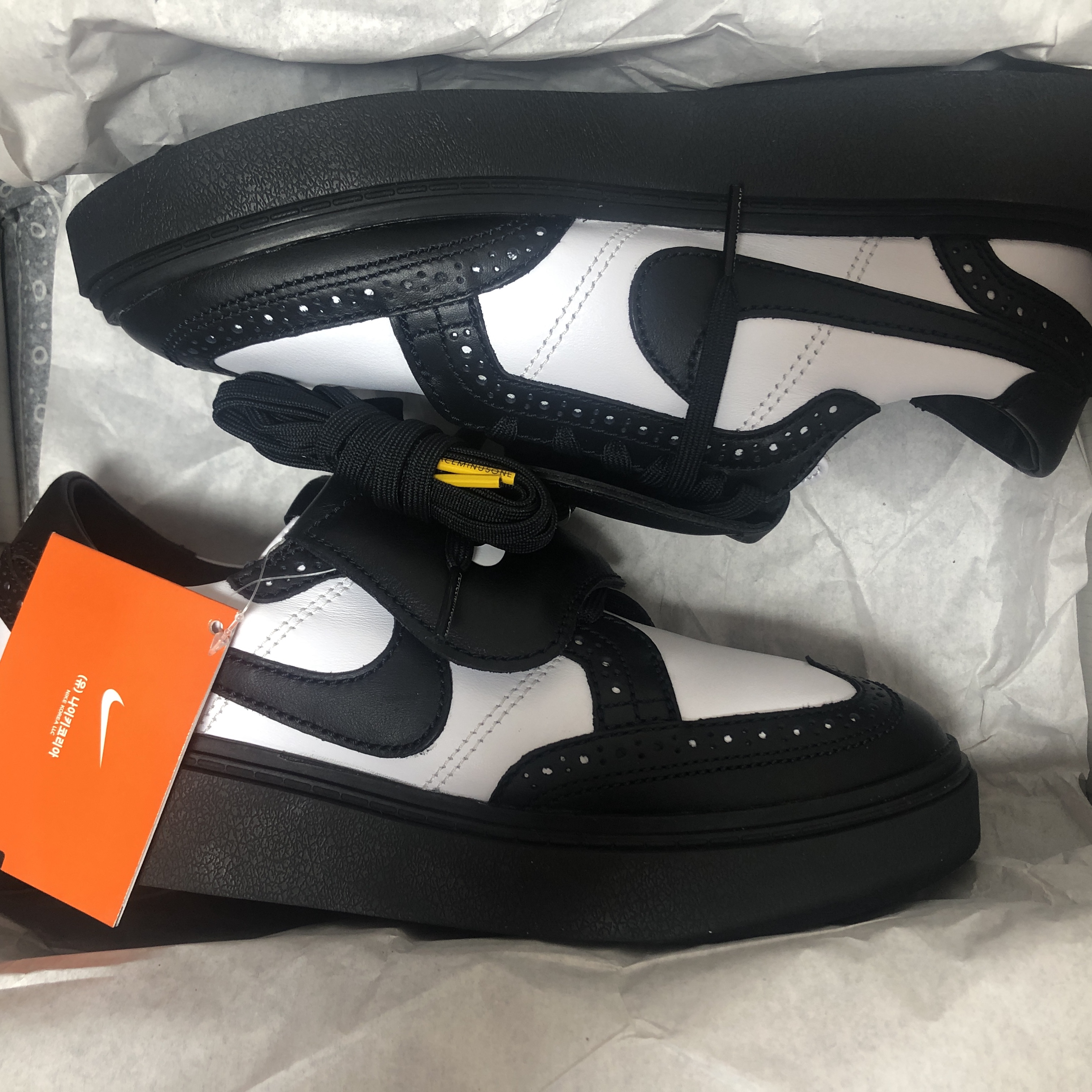 Nike x Peaceminusone Kwondo1 Black and White 착용 스타일