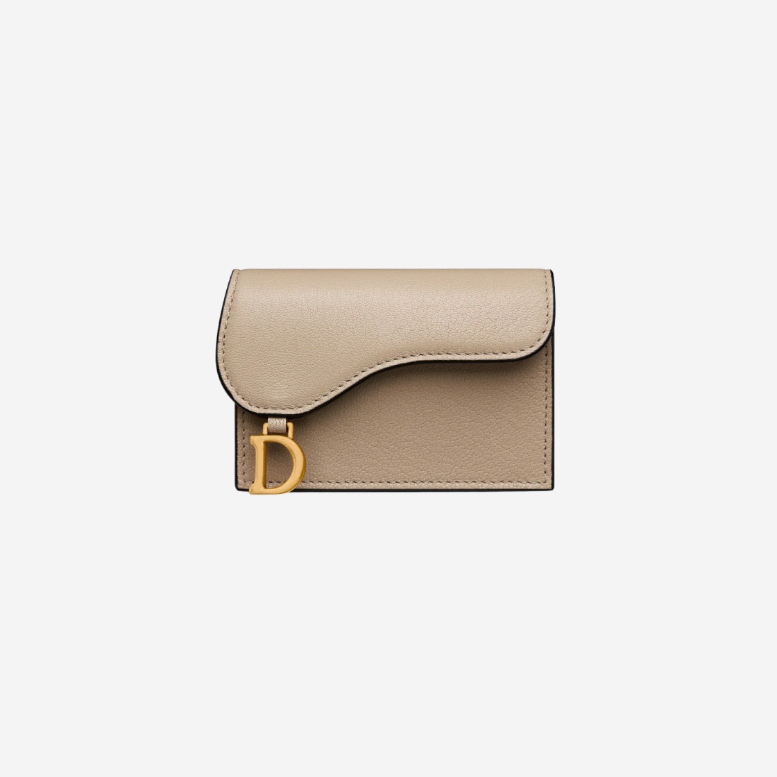 Dior Goatskin Saddle Flap Card Holder Sand 상세 이미지 1