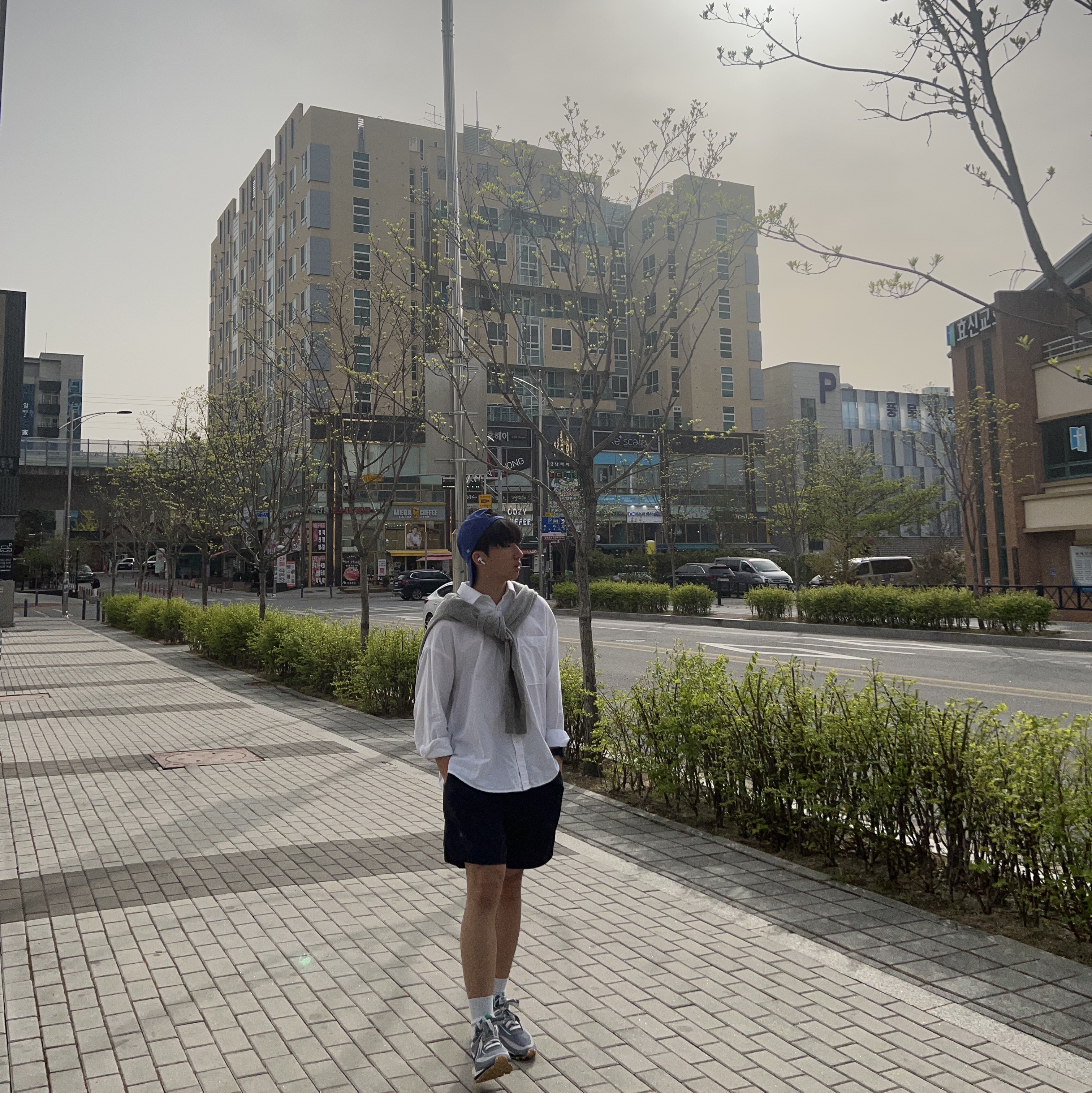 Nike x Sacai x Clot LDWaffle Cool Grey 착용 스타일