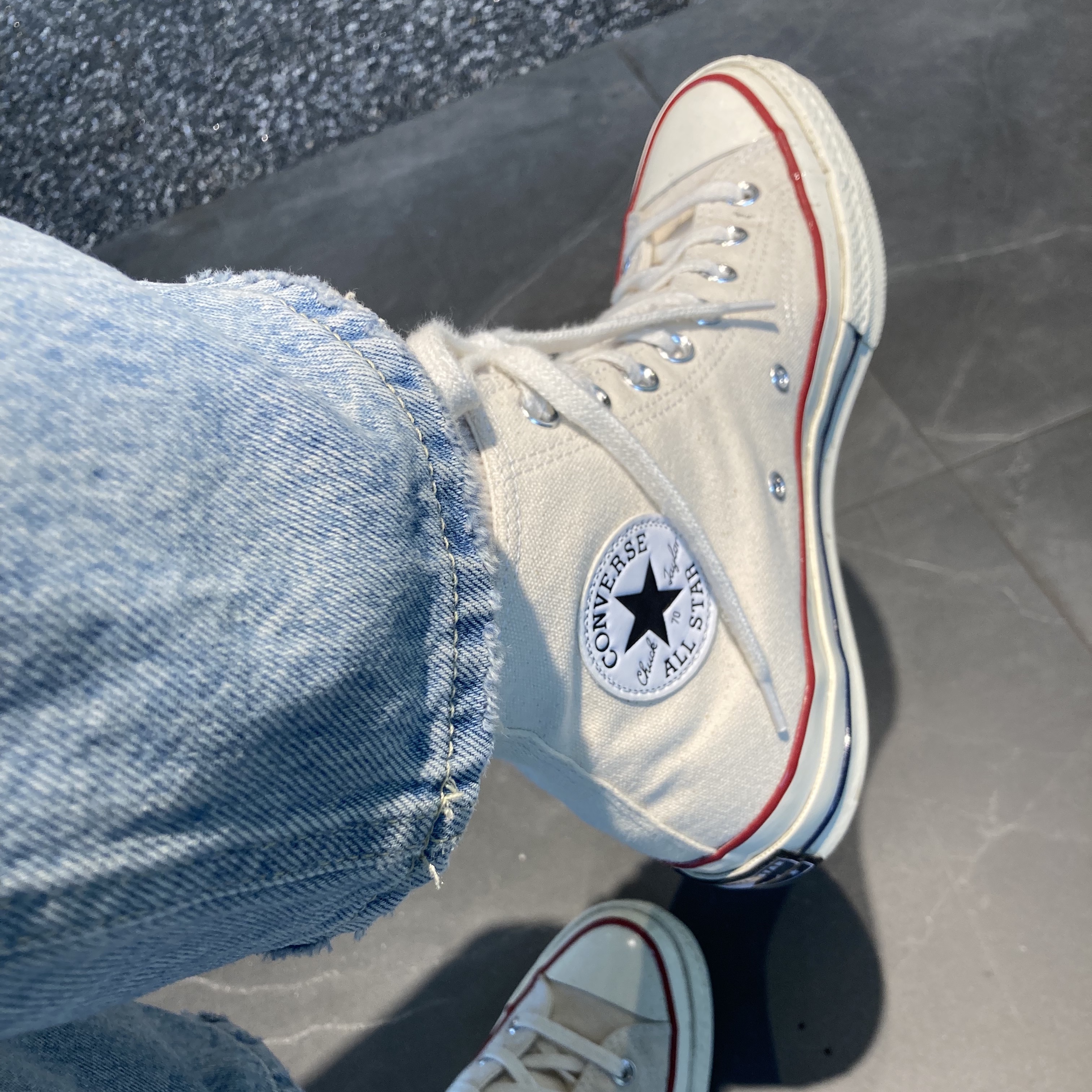 Converse Chuck 70 High Parchment 착용 스타일