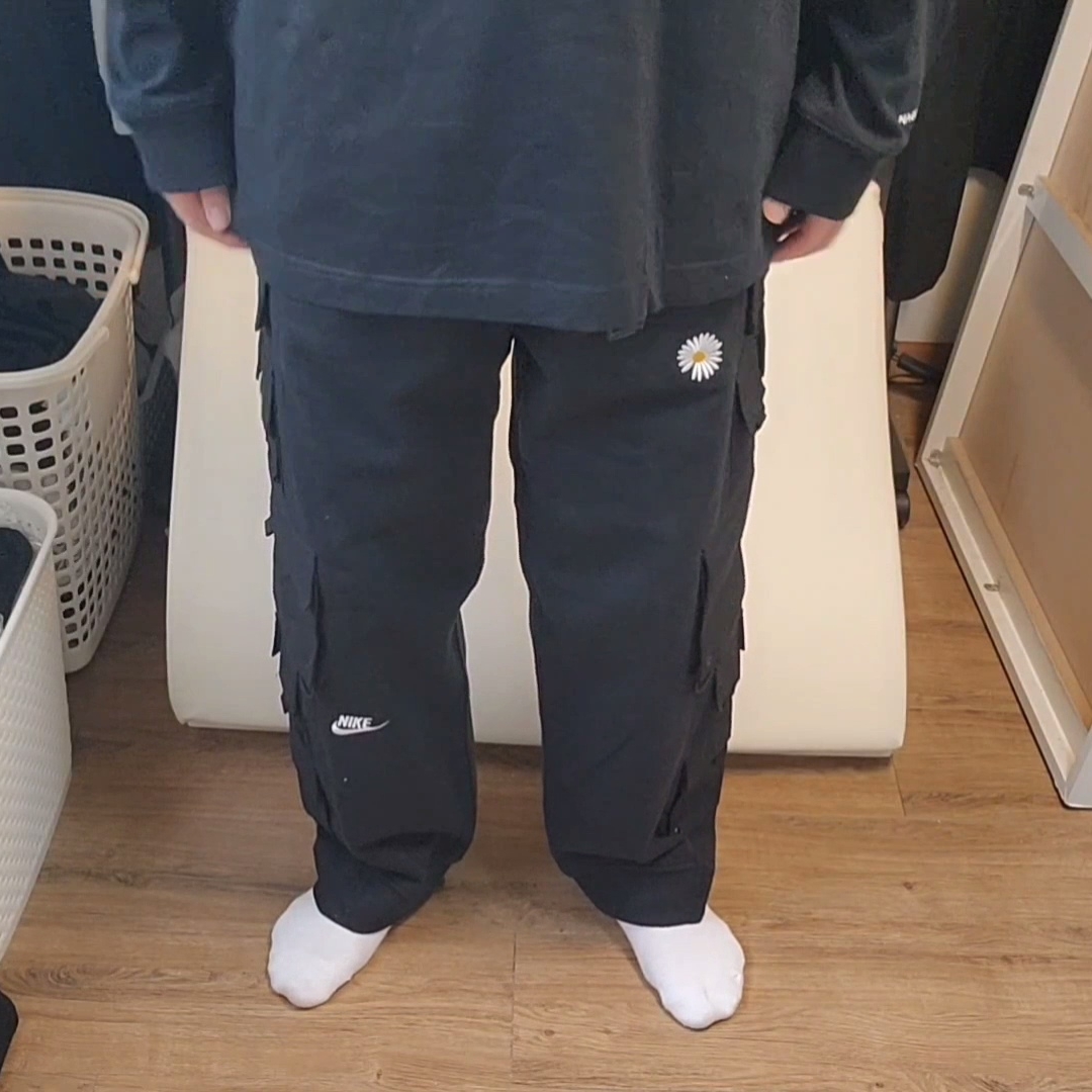 Nike x Peaceminusone LS T-Shirt Black (DR0098-010), Nike x Peaceminusone Wide Pants Black (DR0096-010) 착용 스타일 - 3