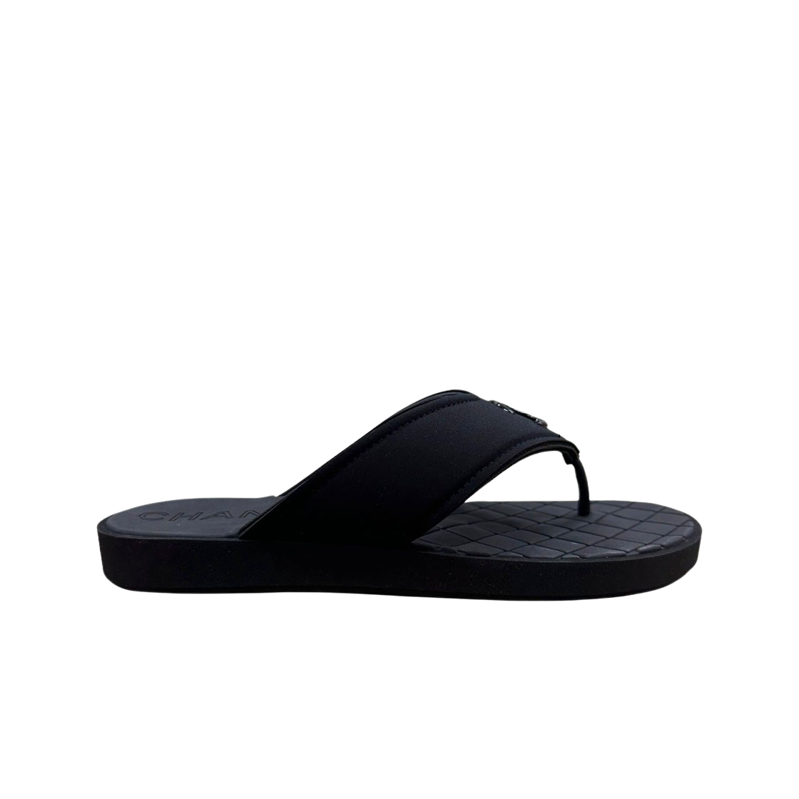 (W) 샤넬 샌들 패브릭 & 블랙((W) Chanel Sandals Fabric & Black) - 1