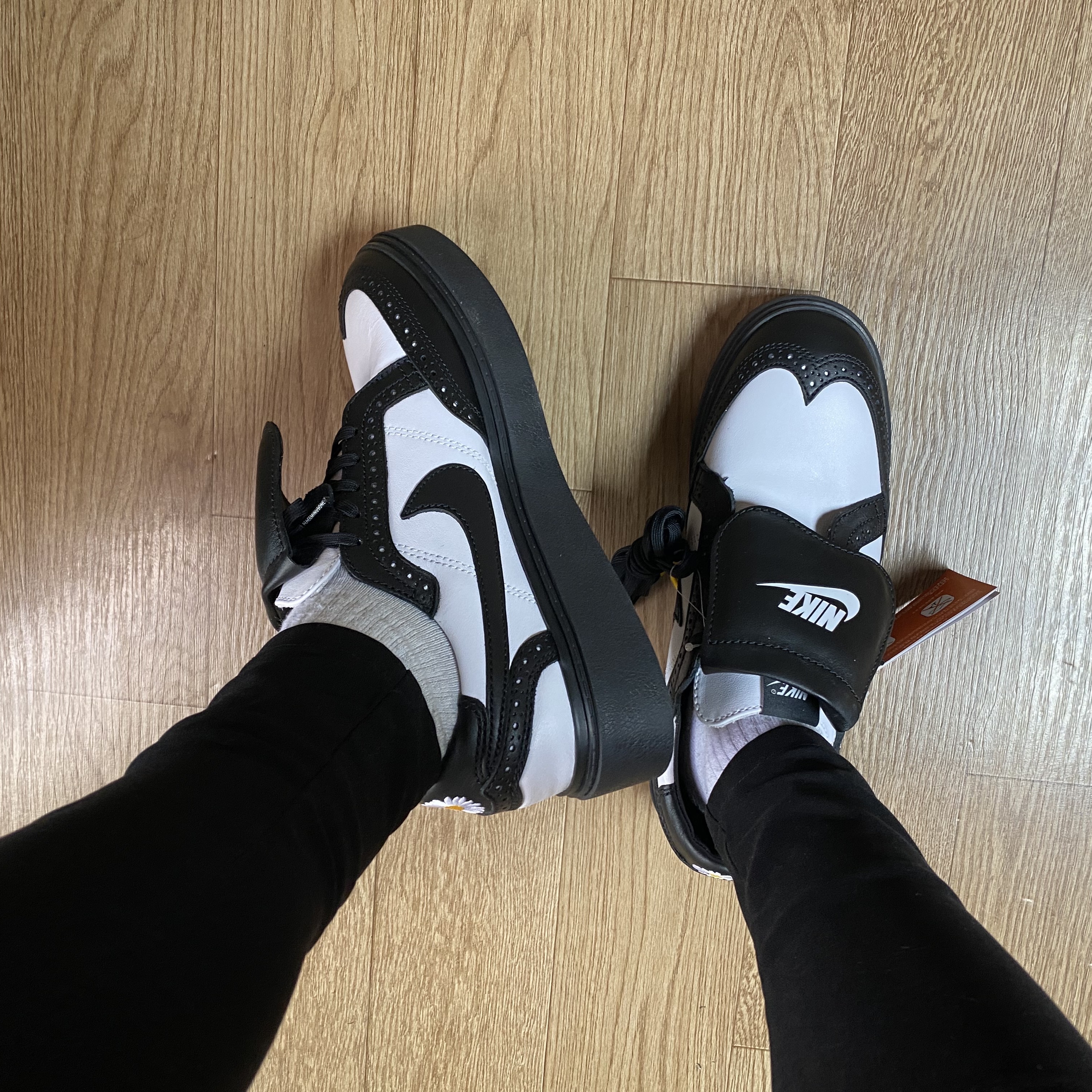 Nike x Peaceminusone Kwondo1 Black and White 착용 스타일