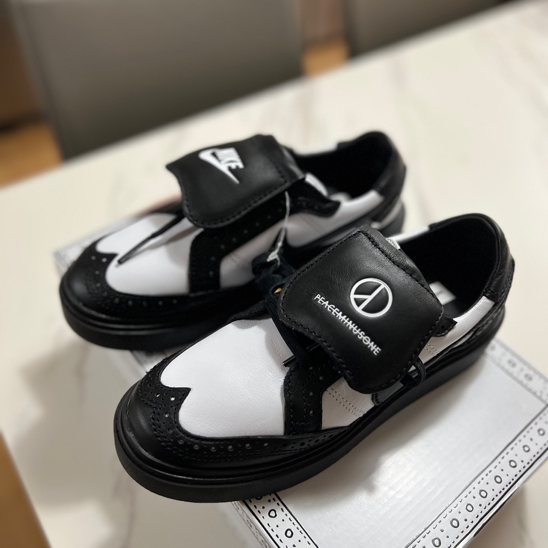 Nike x Peaceminusone Kwondo1 Black and White 착용 스타일 - 3