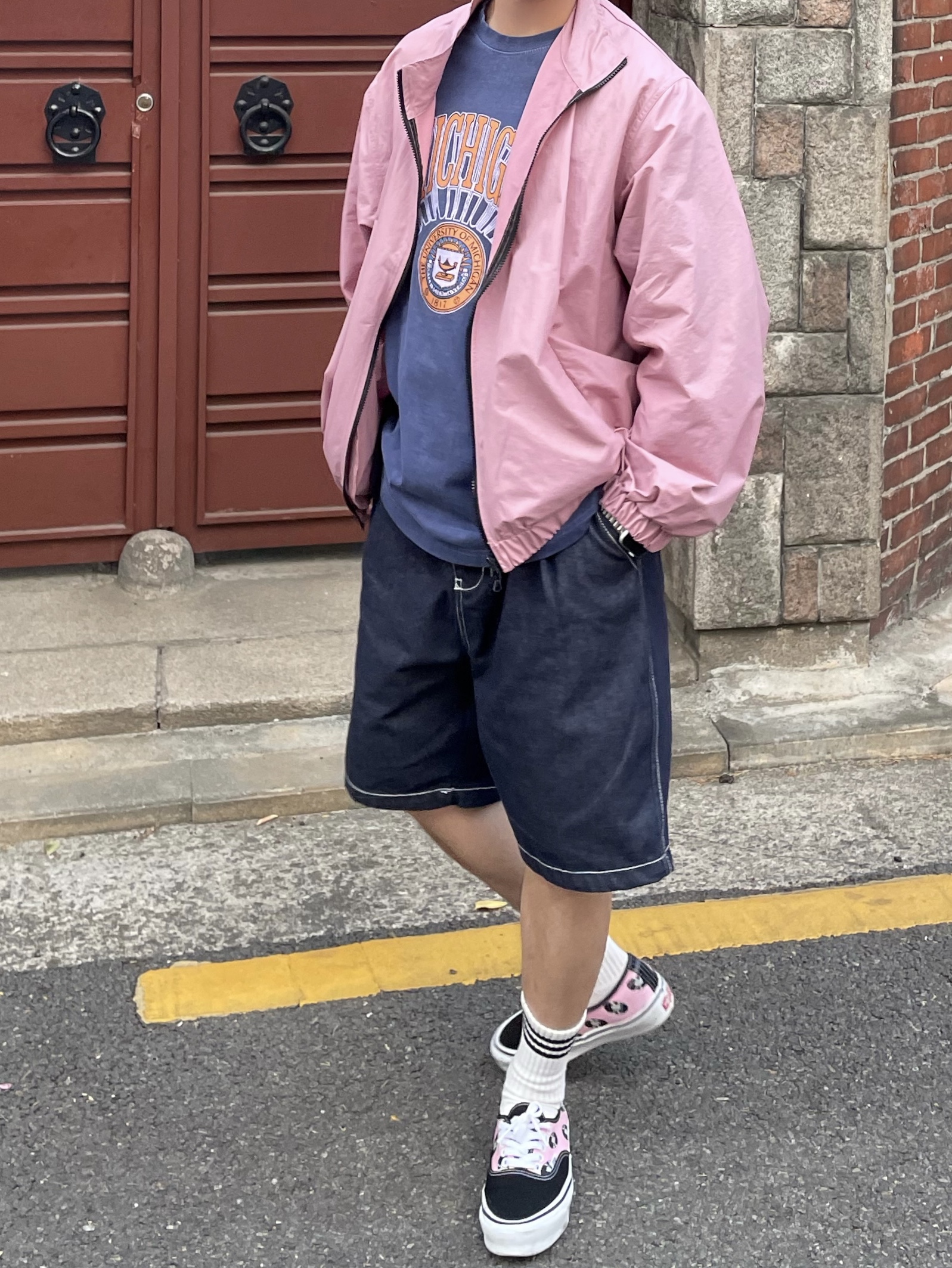 Vans Vault x Wacko Maria OG Authentic LX Pink 착용 스타일 - 3