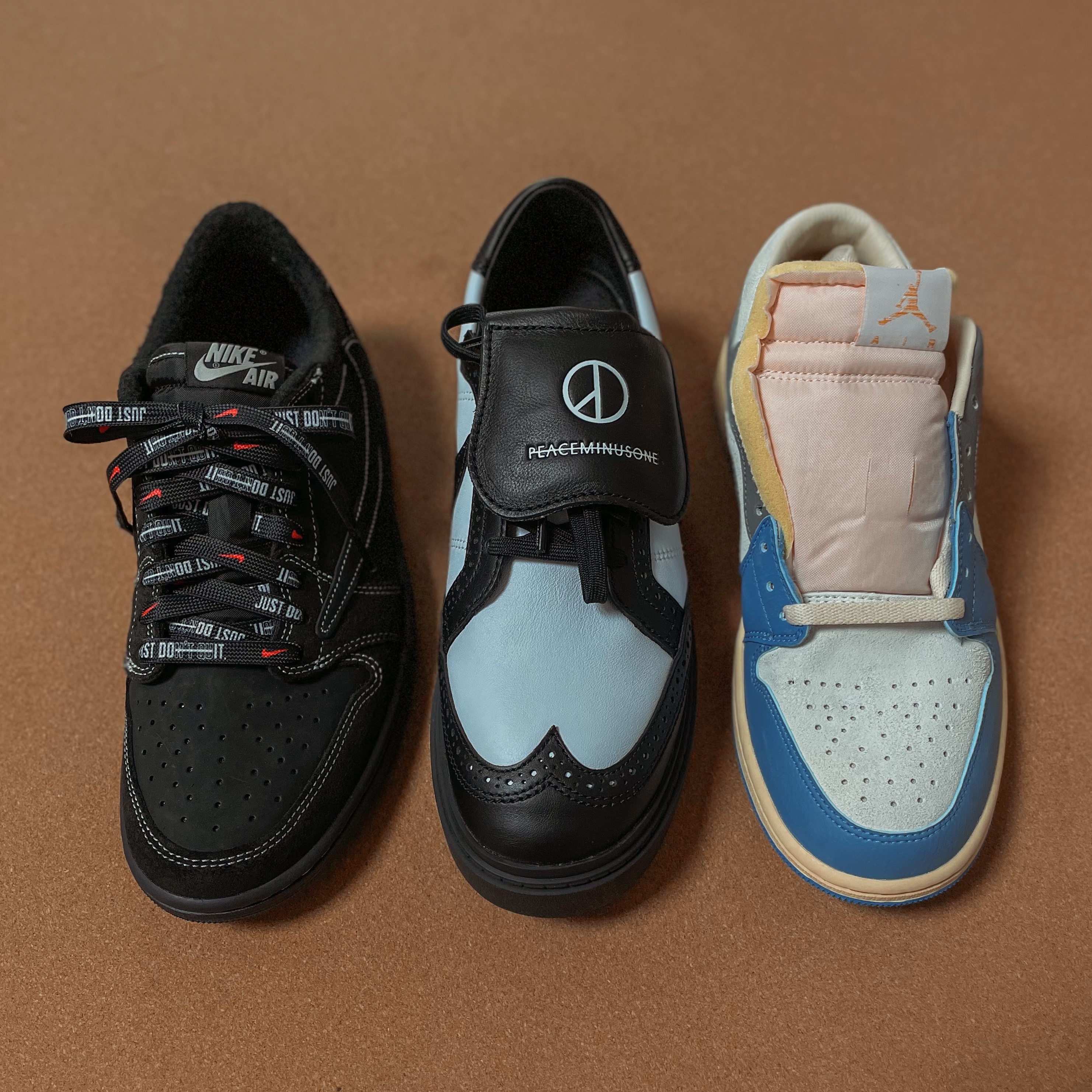 Nike x Peaceminusone Kwondo1 Black and White, Jordan 1 Low SE Tokyo 96 착용 스타일