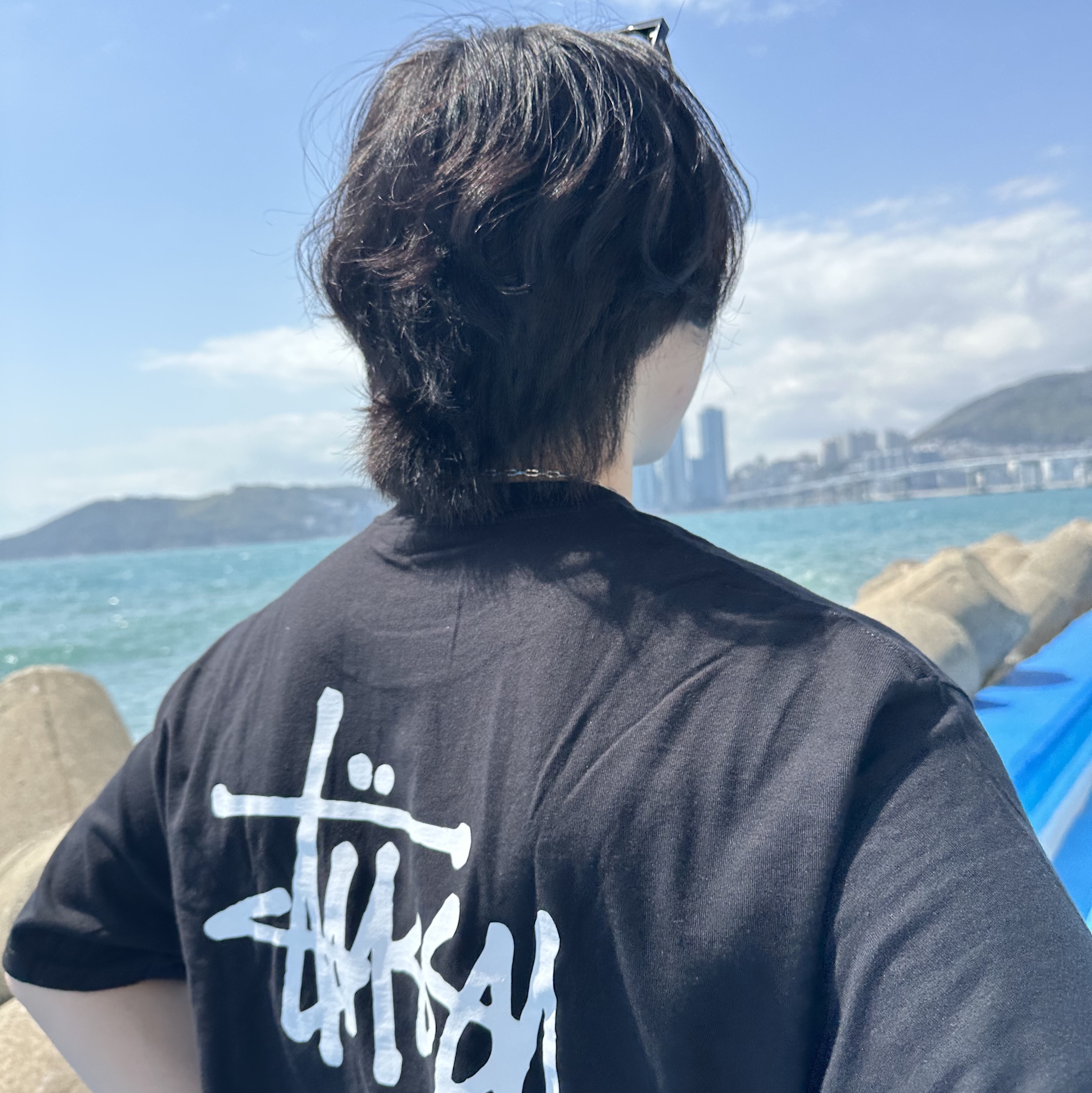 Stussy Basic Stussy T-Shirt Black 2022 착용 스타일 - 1