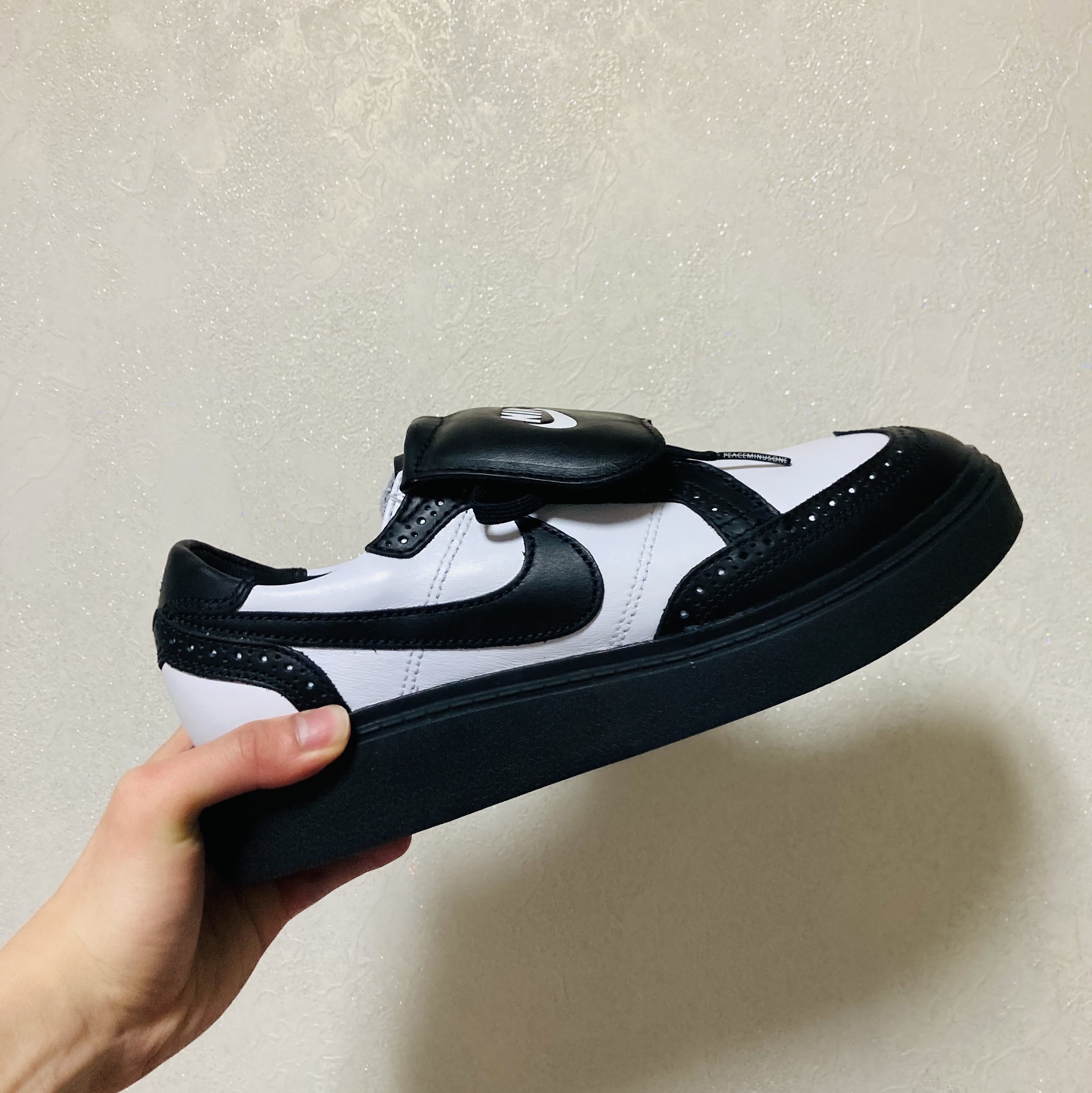 Nike x Peaceminusone Kwondo1 Black and White 착용 스타일 - 1