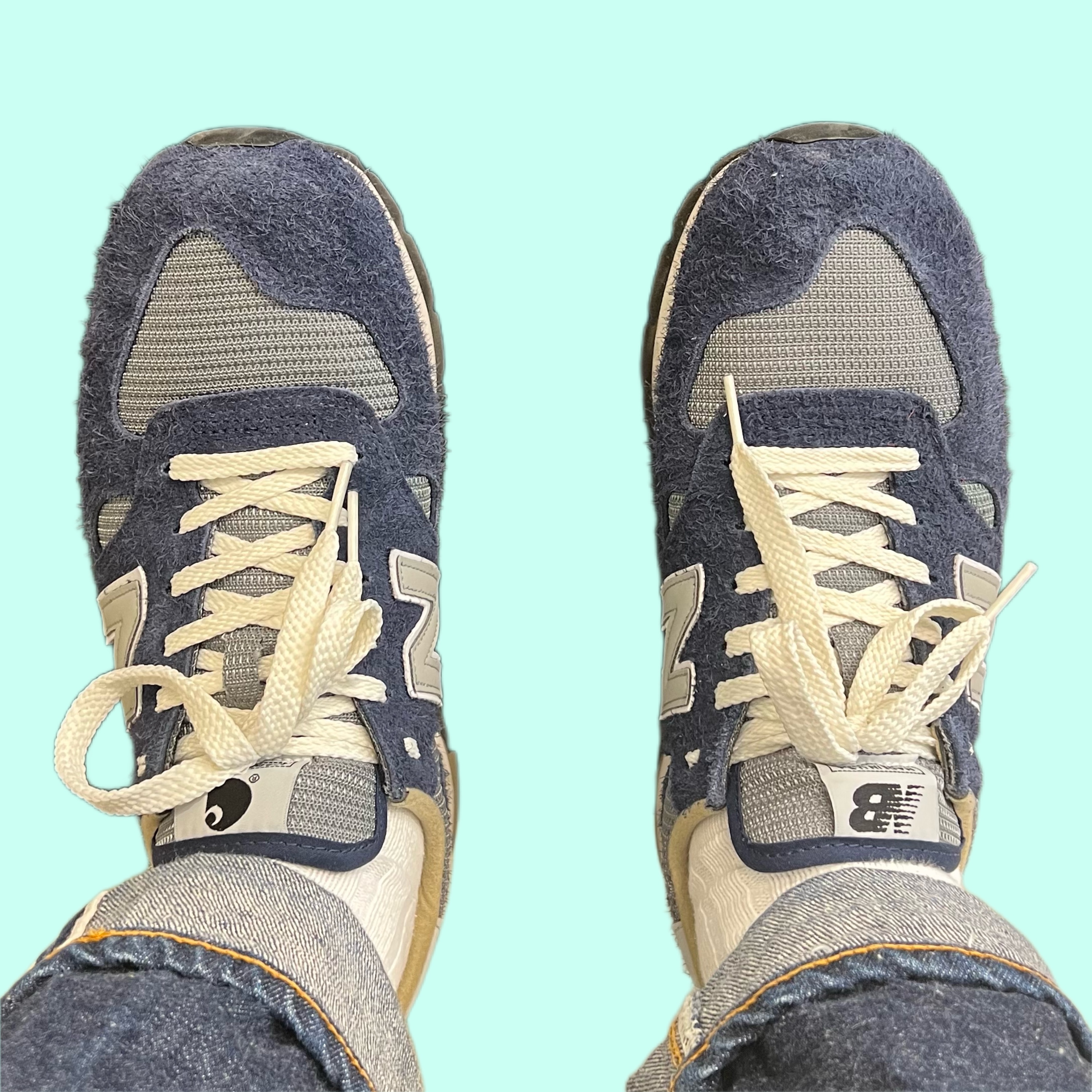 New Balance x Carhartt WIP 990v1 Made in USA Sculpture Center 착용 스타일