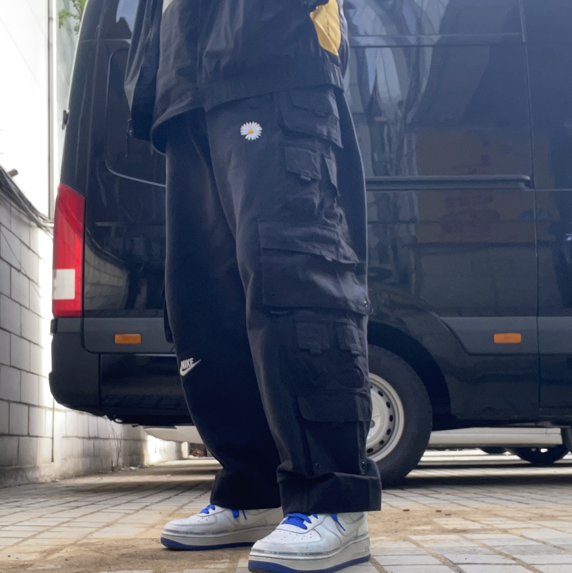 Nike x Peaceminusone Wide Pants Black (DR0096-010), Nike x Uninterrupted Air Force 1 Low QS More Than 착용 스타일 - 1