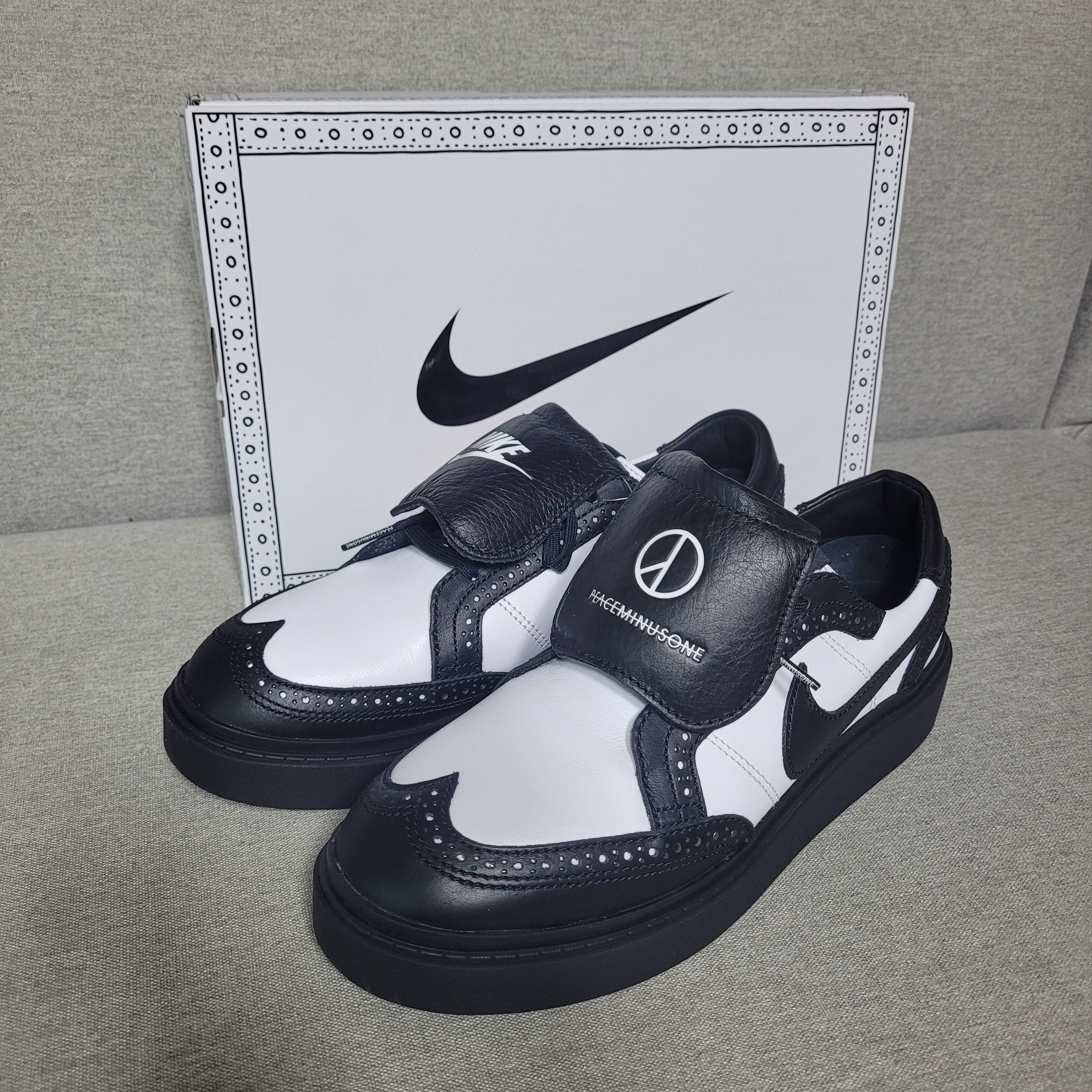 Nike x Peaceminusone Kwondo1 Black and White 착용 스타일