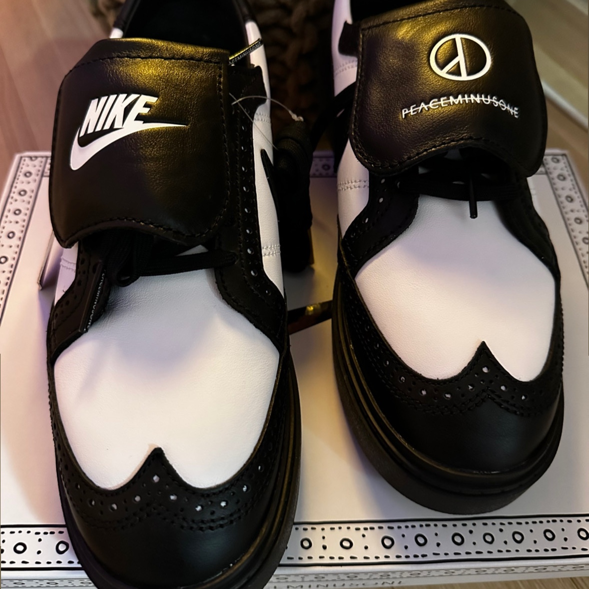 Nike x Peaceminusone Kwondo1 Black and White 착용 스타일
