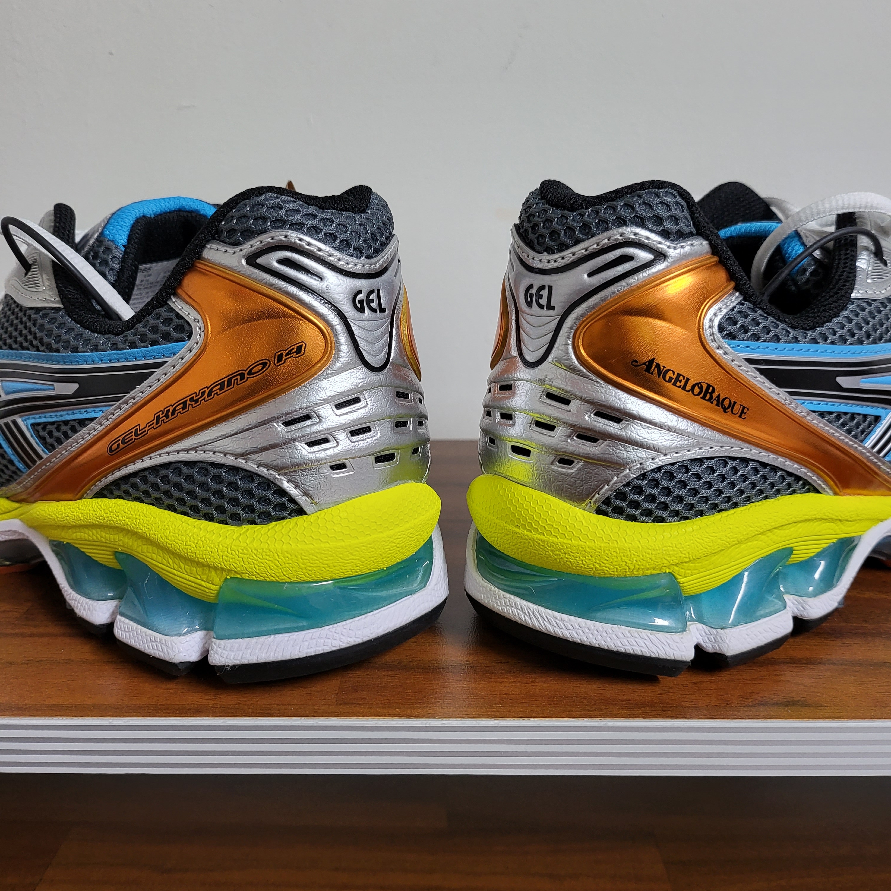 Asics x Angelo Baque Gel-Kayano 14 Blue Multi 착용 스타일 - 3