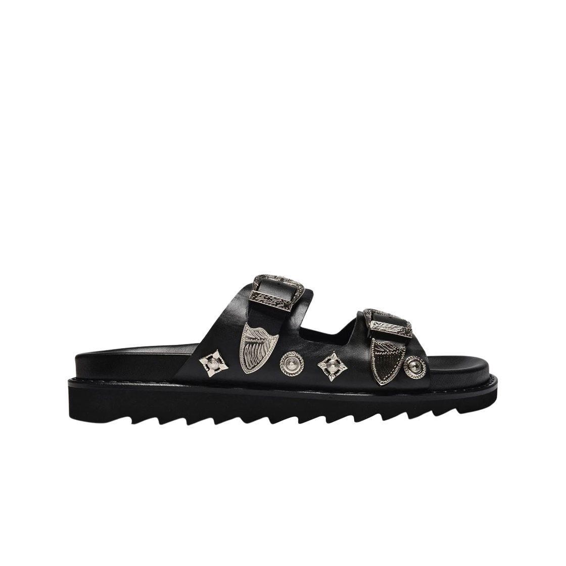 토가 비릴리스 AJ830 슬라이드 레더 블랙(Toga Virilis AJ830 Slides Leather Black)