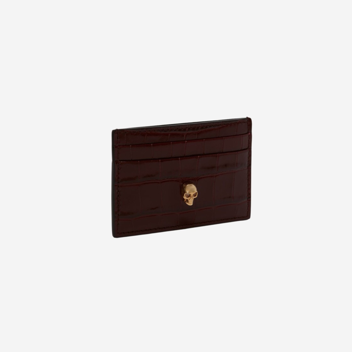 Alexander McQueen Skull Card Holder Burgundy 상세 이미지 2