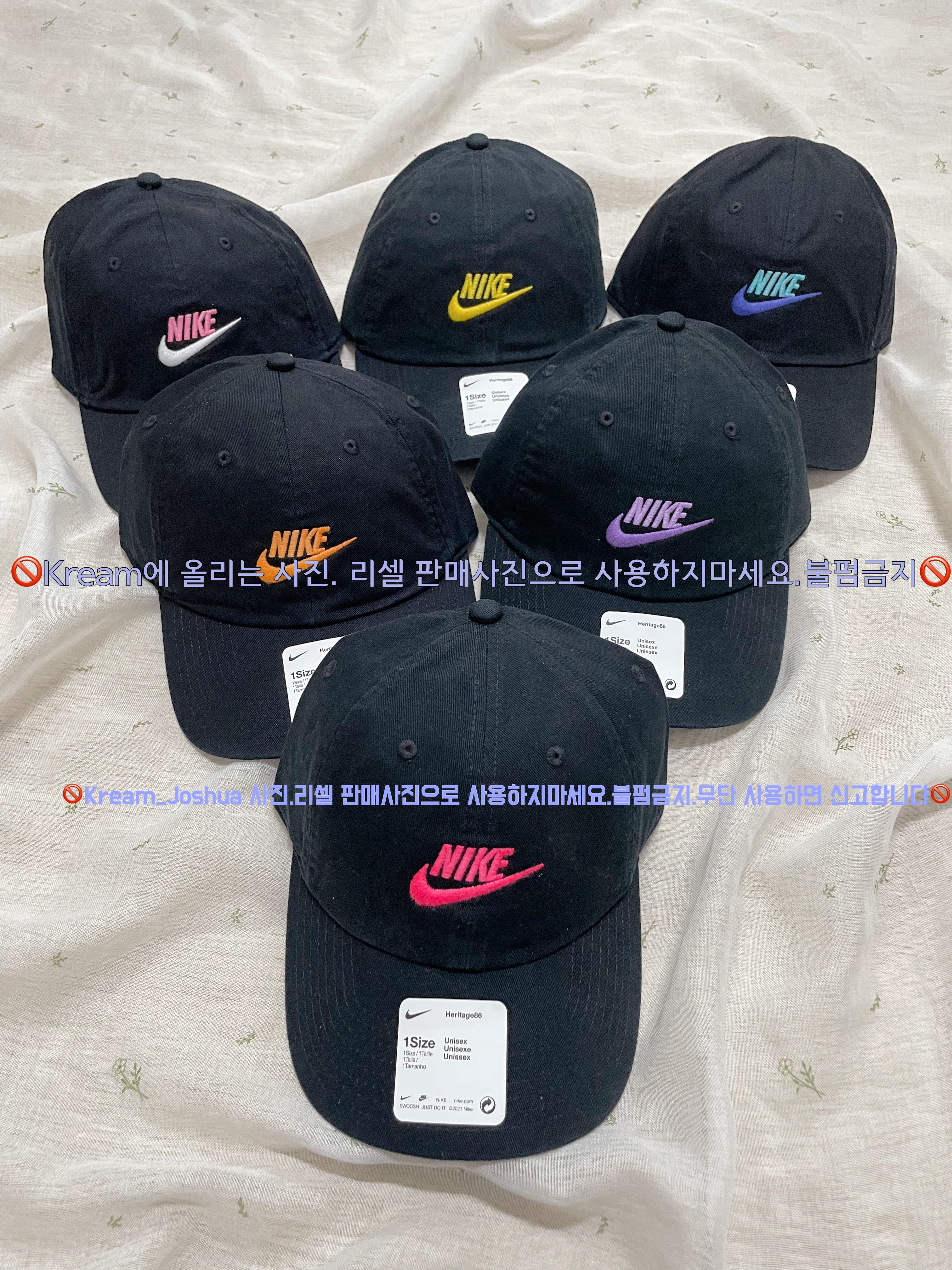 Nike Heritage 86 Futura Washed Cap Black White 착용 스타일 - 1