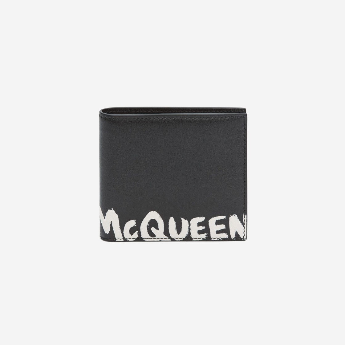 Alexander McQueen Graffiti Billfold Wallet Black White 상세 이미지 1