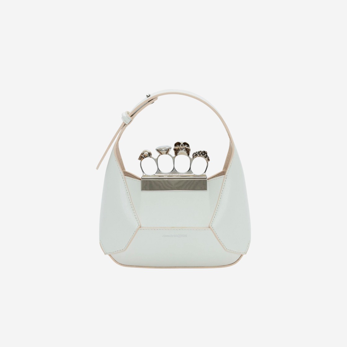 Alexander McQueen Mini Jewelled Hobo Bag Ivory 상세 이미지 1