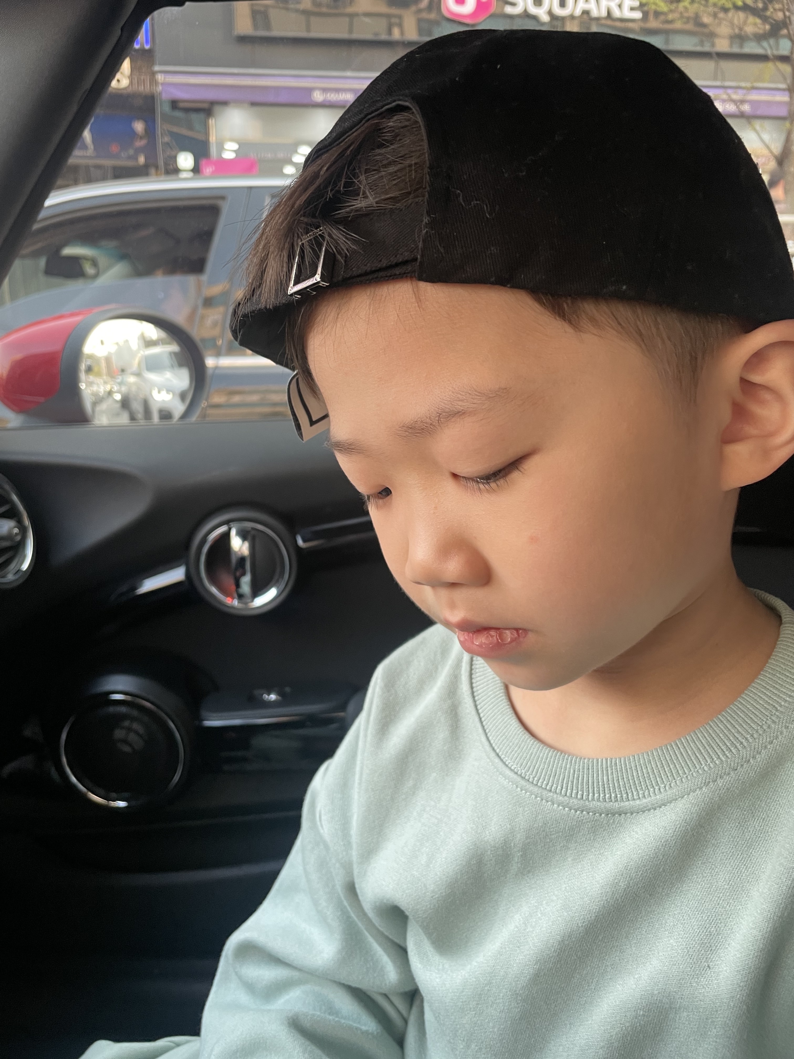 Wooyoungmi White Embroidered Logo Ball Cap Black 착용 스타일 - 2