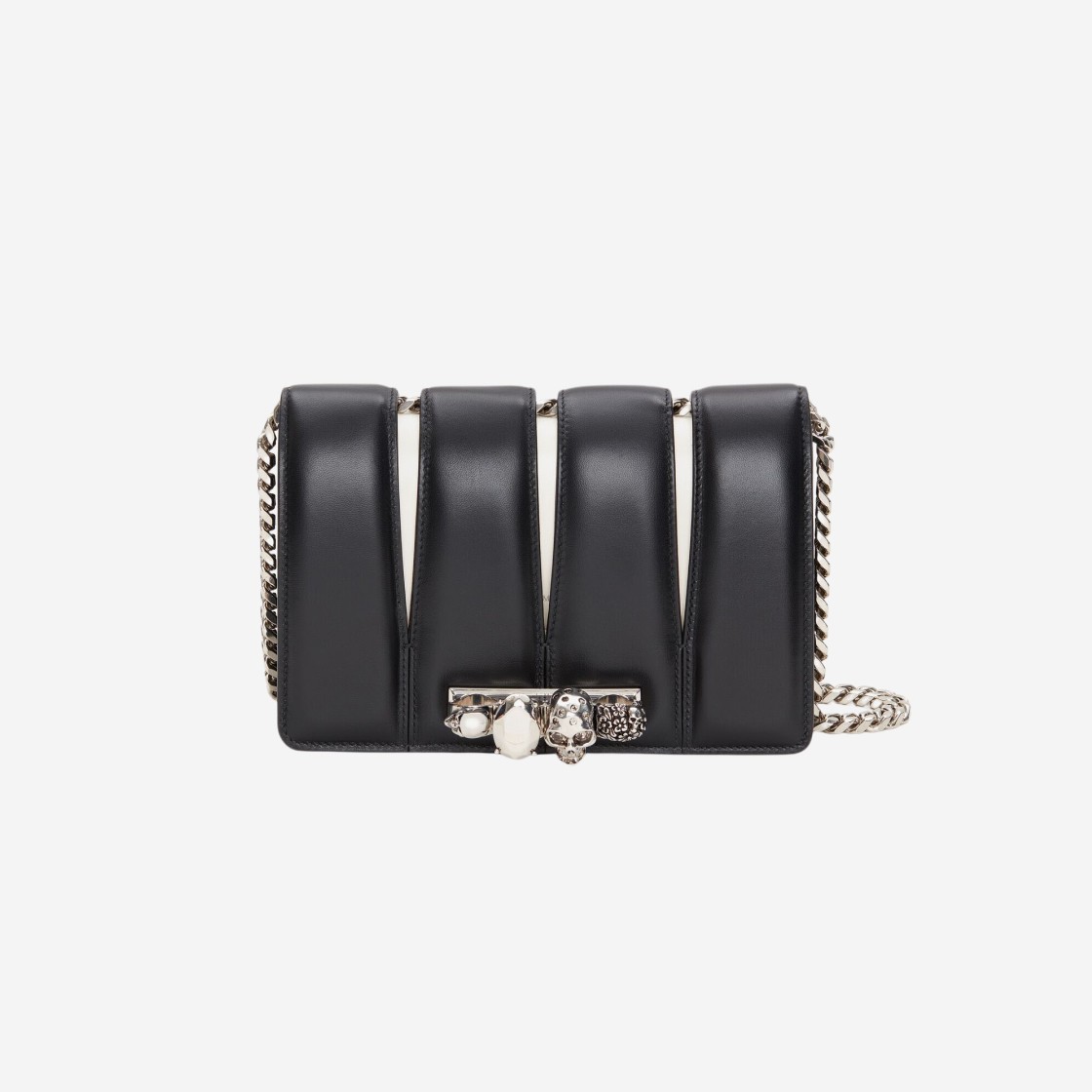 Alexander McQueen Slash Bag Black Ivory 상세 이미지 1