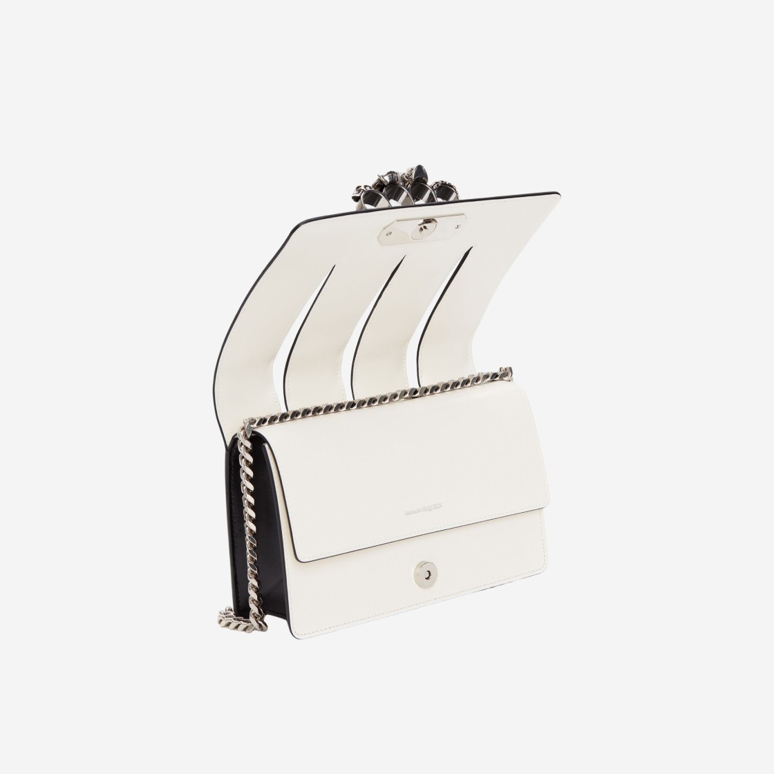 Alexander McQueen Slash Bag Black Ivory 상세 이미지 4