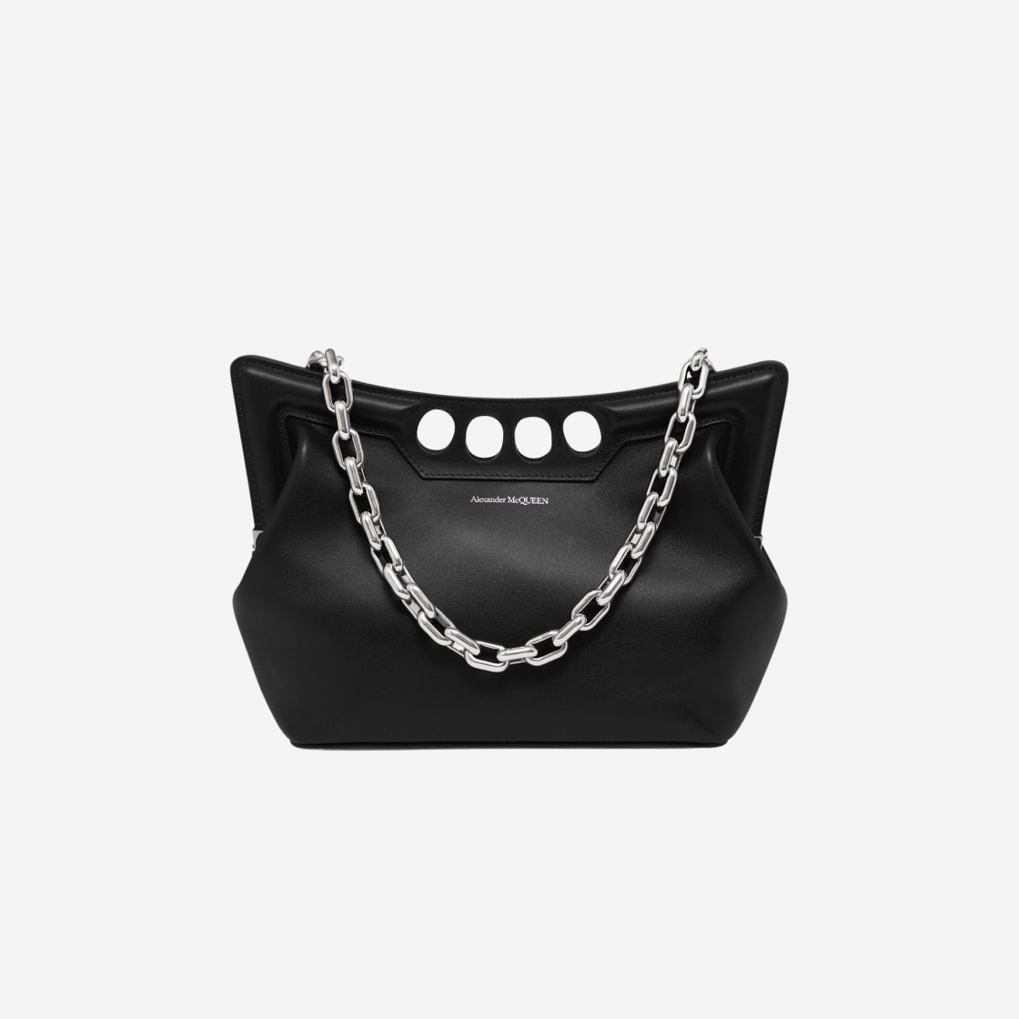 Alexander McQueen Small Peak Bag Black 상세 이미지 1