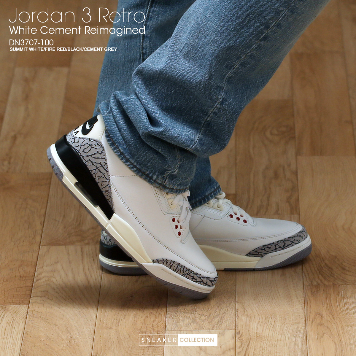 Jordan 3 Retro White Cement Reimagined 착용 스타일 - 2