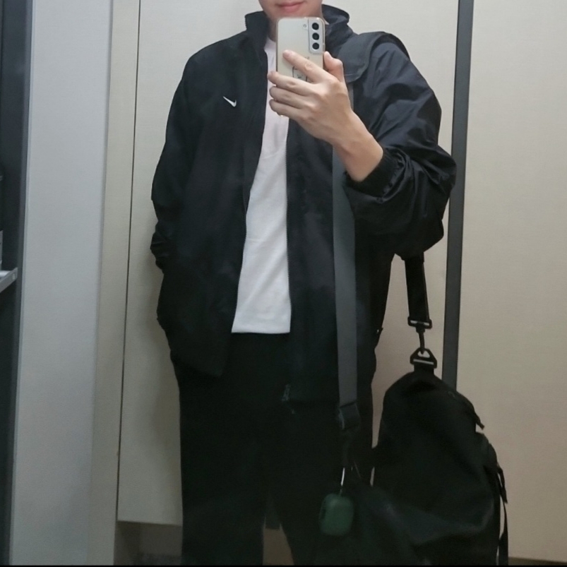 Nike NRG Solo Swoosh Woven Track Jacket Black - Asia 착용 스타일