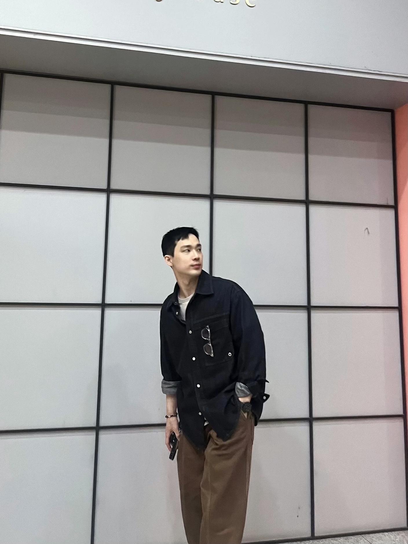 Gentle Monster x Maison Margiela MM009S Clear Black Gradient 착용 스타일 - 1