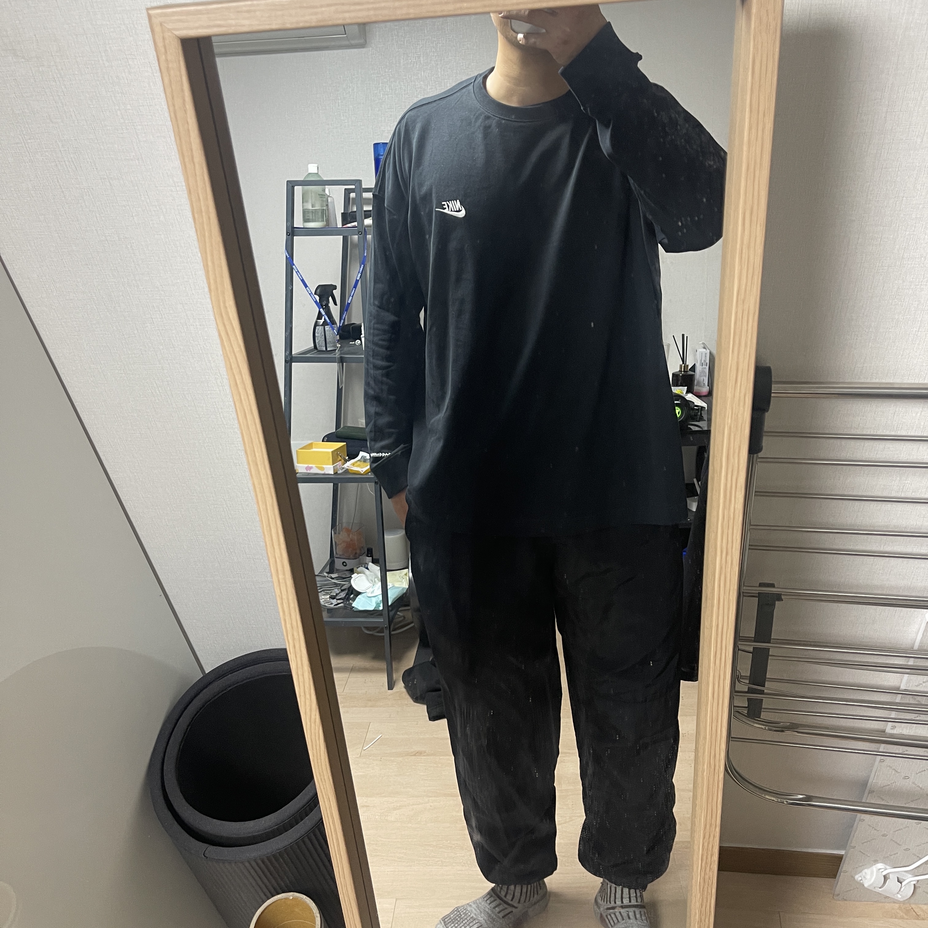 Nike x Peaceminusone LS T-Shirt Black (DR0098-010) 착용 스타일