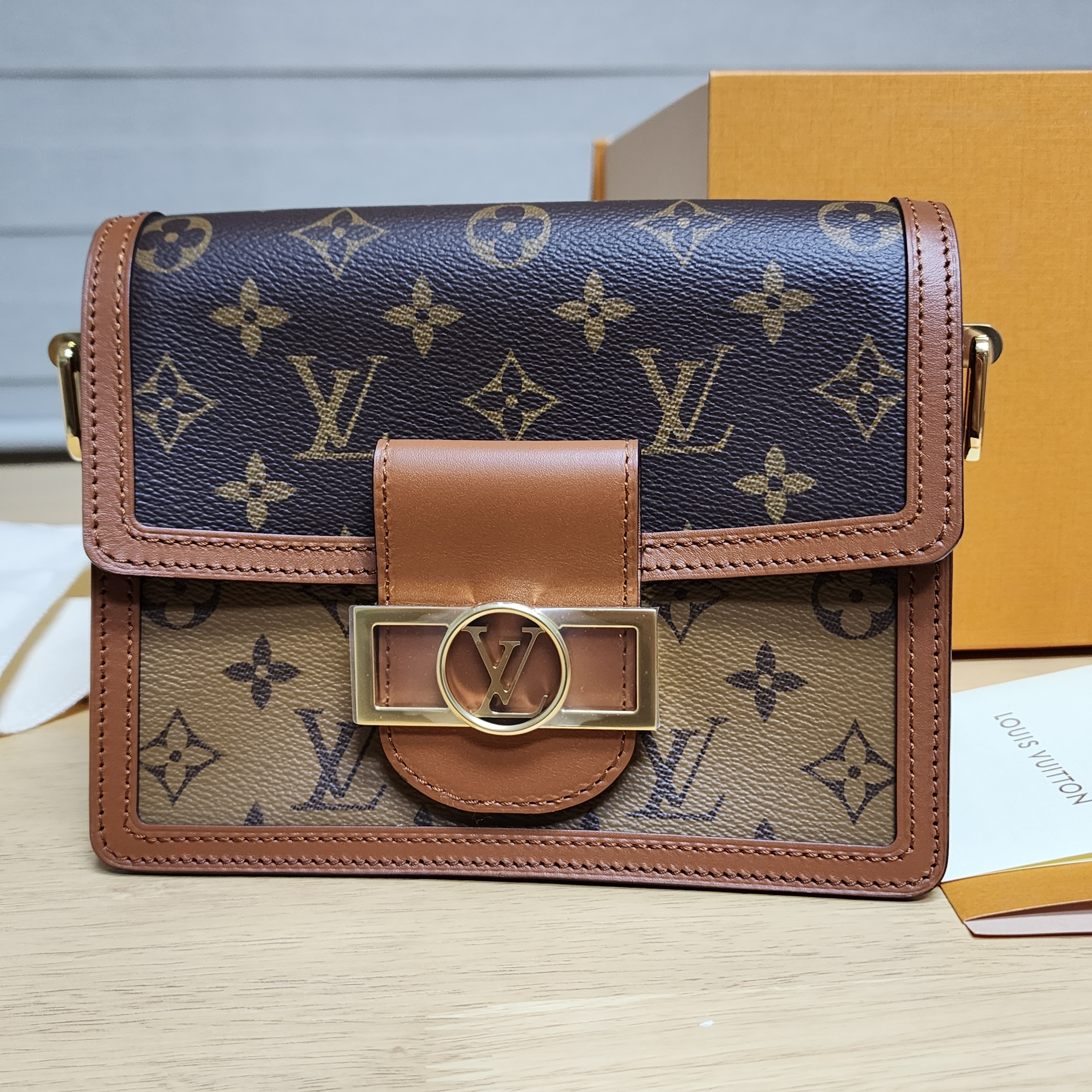 Louis Vuitton Mini Dauphine Monogram and Monogram Reversed 착용 스타일 - 1