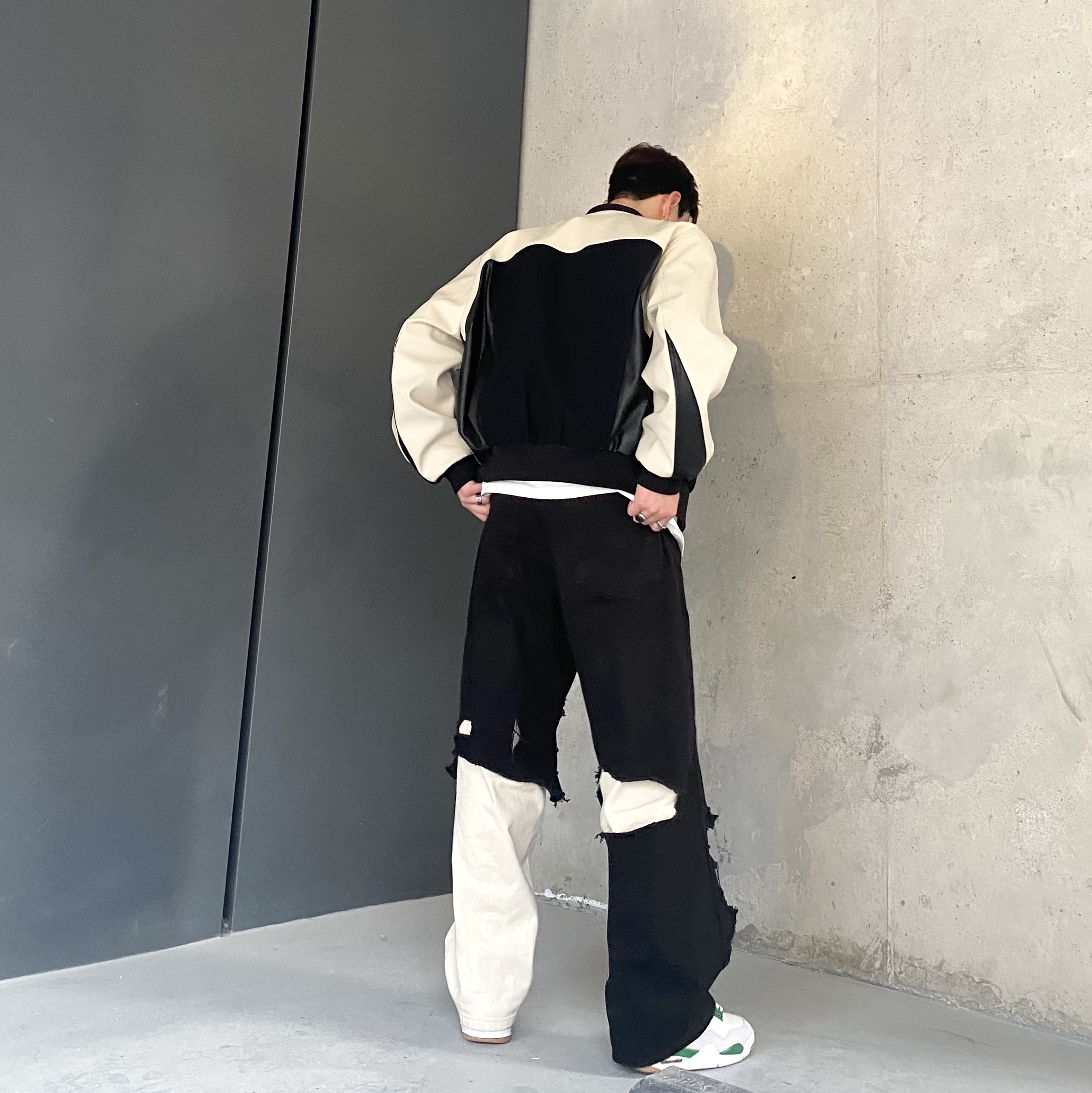 Jordan 4 x Nike SB Retro SP Pine Green, Stussy Big Basic Thinsulate Beanie Off White 착용 스타일 - 1