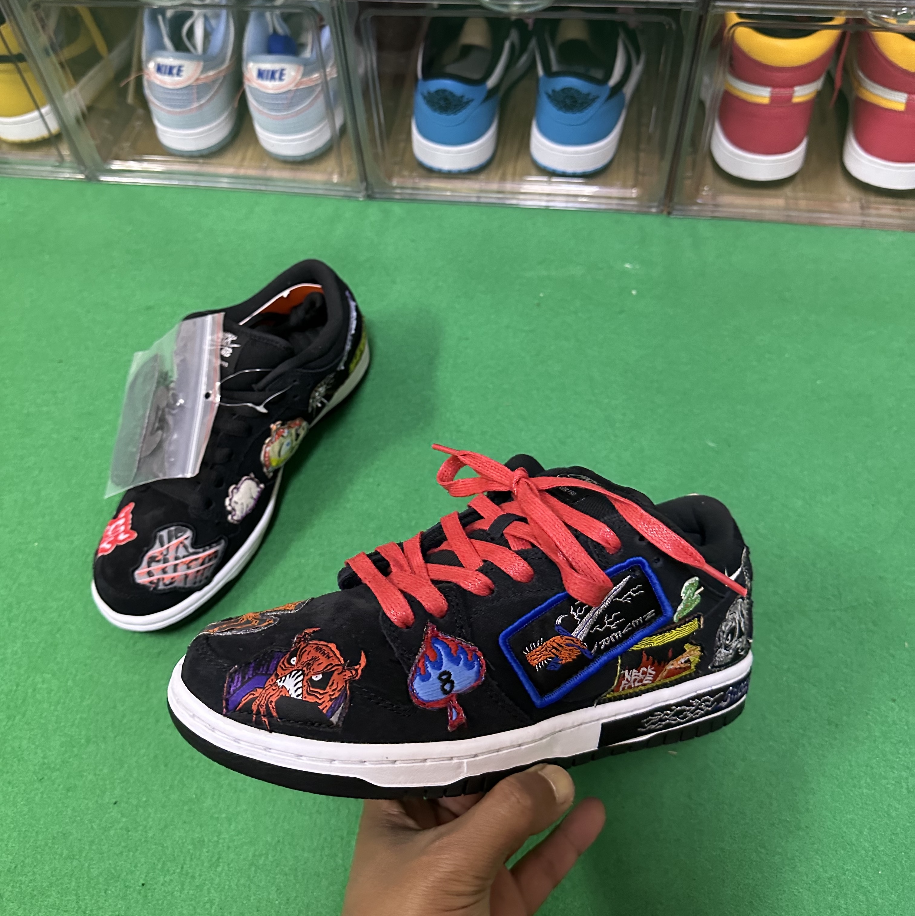 Nike x Neckface SB Dunk Low Pro Black 착용 스타일 - 3
