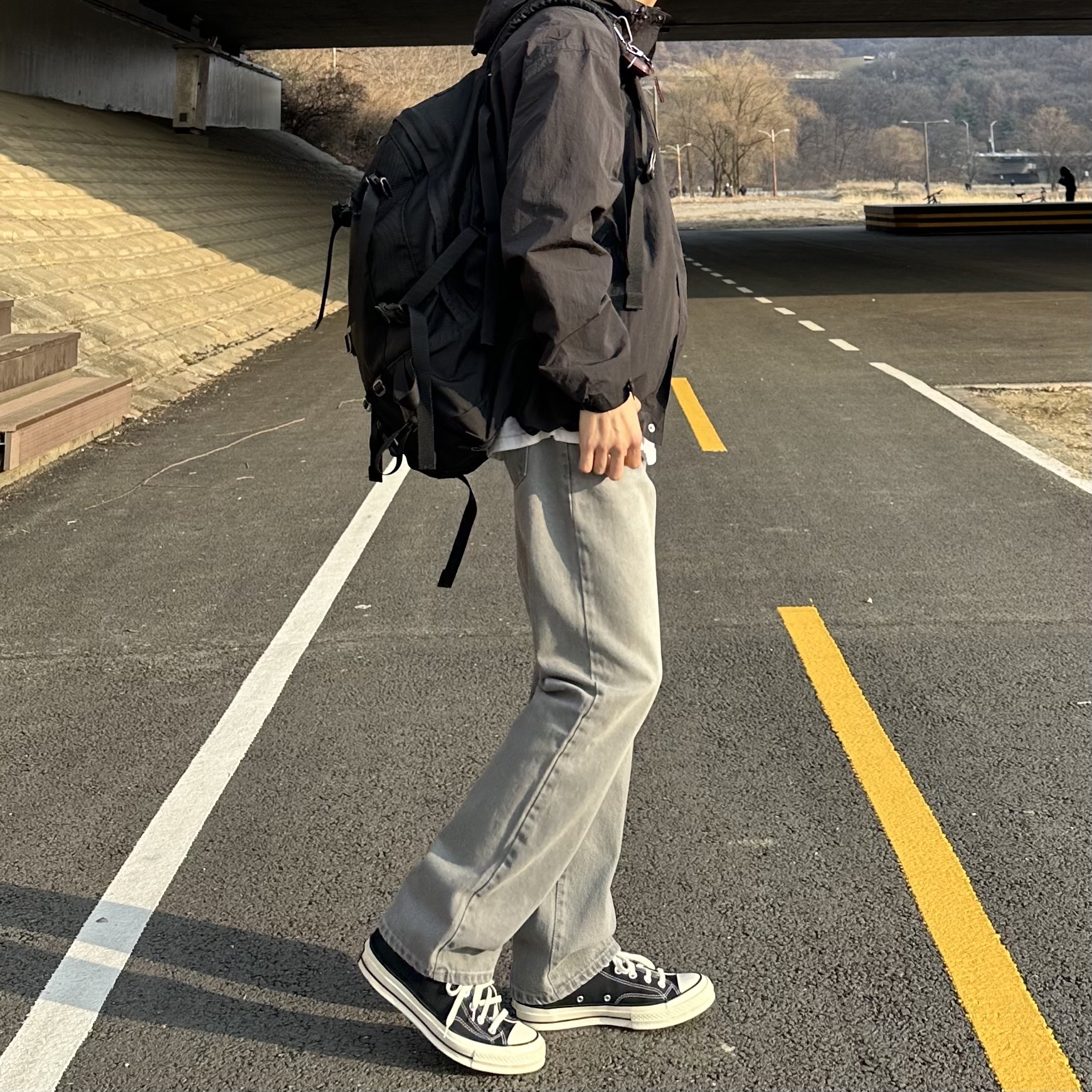 Converse Chuck 70 Hi Black 착용 스타일 - 2